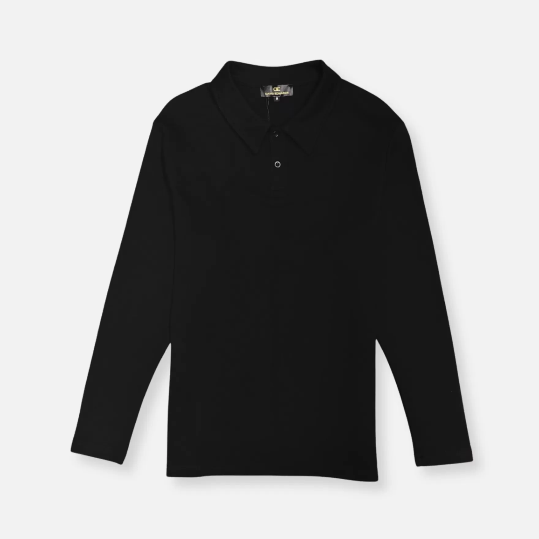 New Edition Fashion Button Downs-Delevan Polo Collar Shirt Black