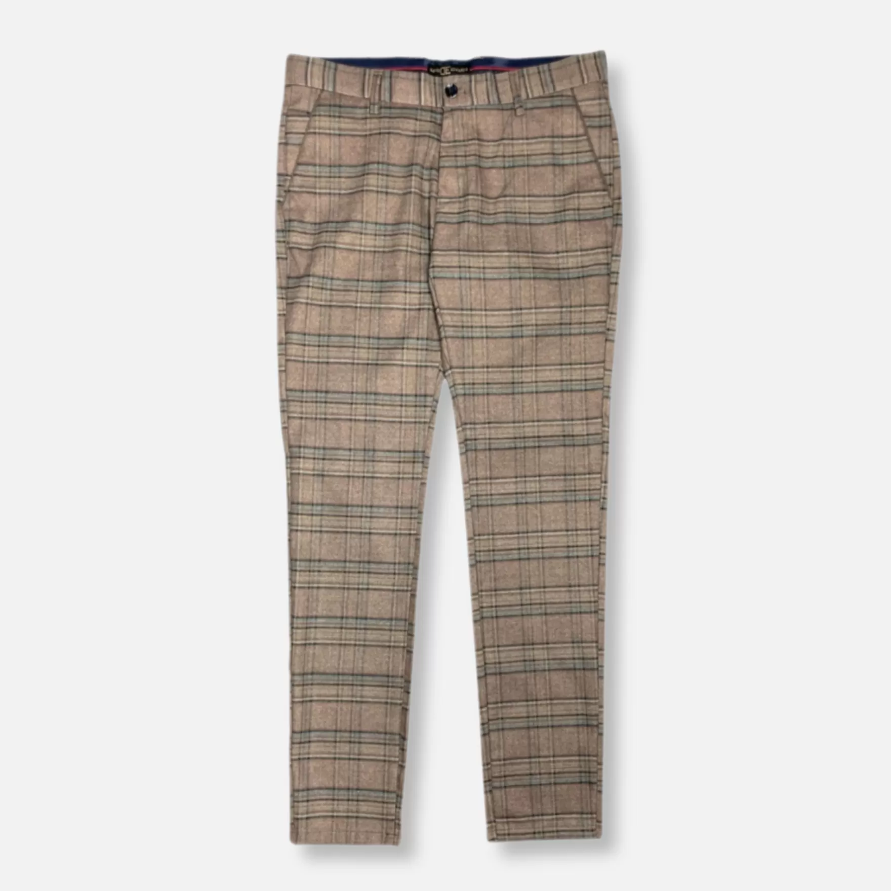 New Edition Fashion Pants | Dress Pants-Delmar Slim Fit Plaid Pants Multi