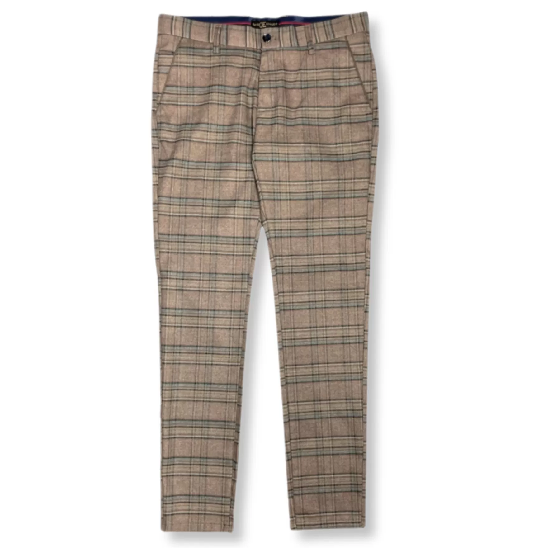 New Edition Fashion Pants | Dress Pants-Delmar Slim Fit Plaid Pants Multi