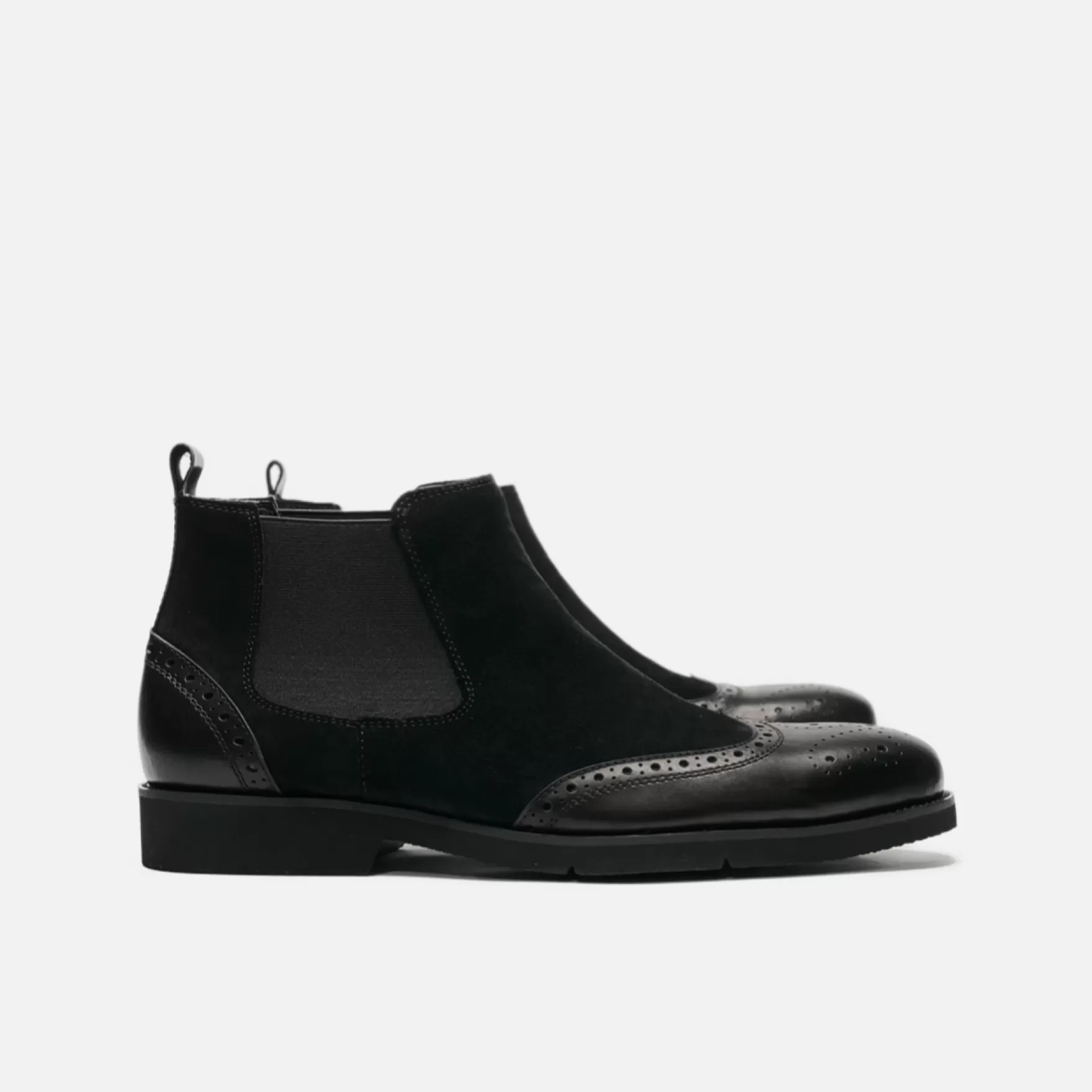 New Edition Fashion Boots | Casual Shoes-Delmont Wingtip Ankle Boots Black