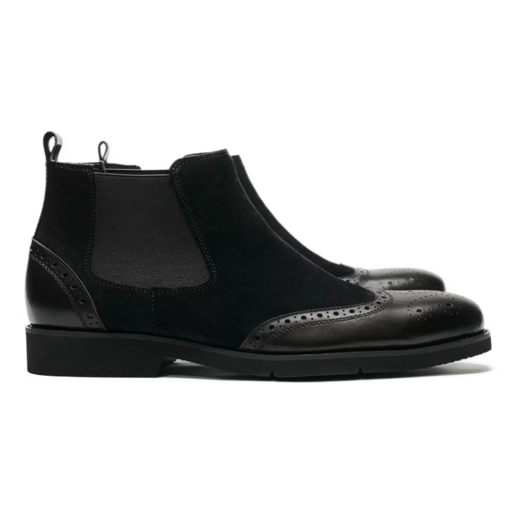 New Edition Fashion Boots | Casual Shoes-Delmont Wingtip Ankle Boots Black