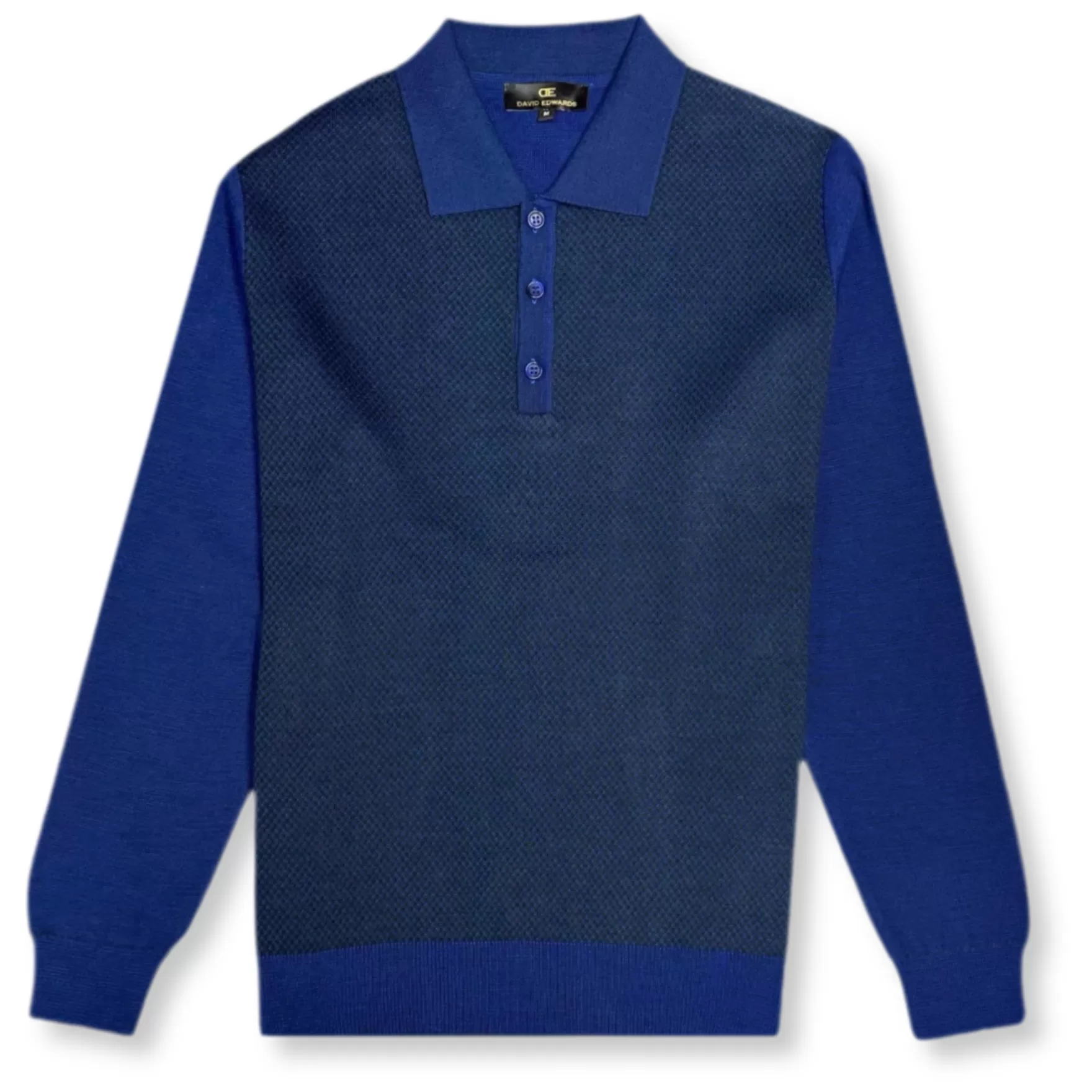 New Edition Fashion Sweaters-Dentino Knitted Polo Sweater Blue