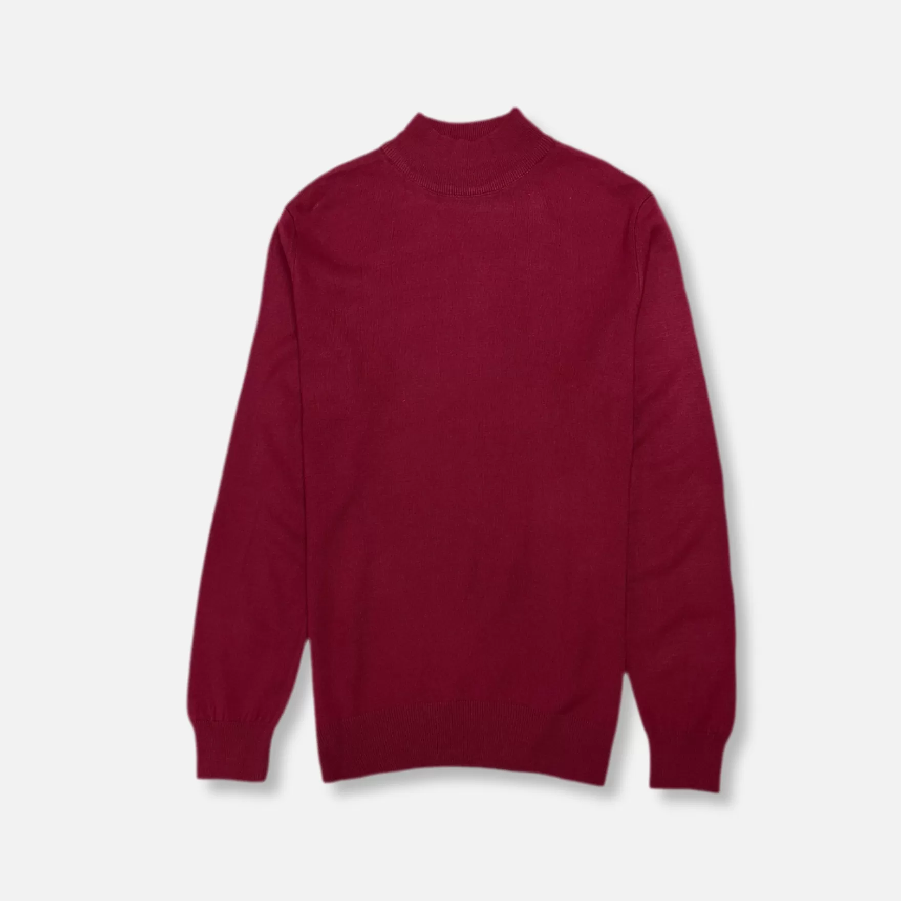 New Edition Fashion Sweaters-Devers Mock Neck Sweater Burgundy