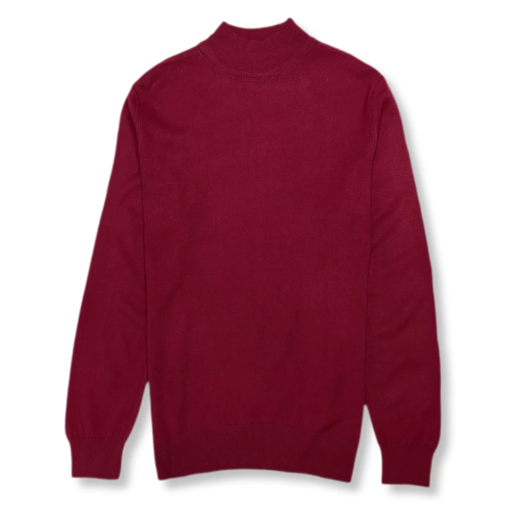 New Edition Fashion Sweaters-Devers Mock Neck Sweater Burgundy