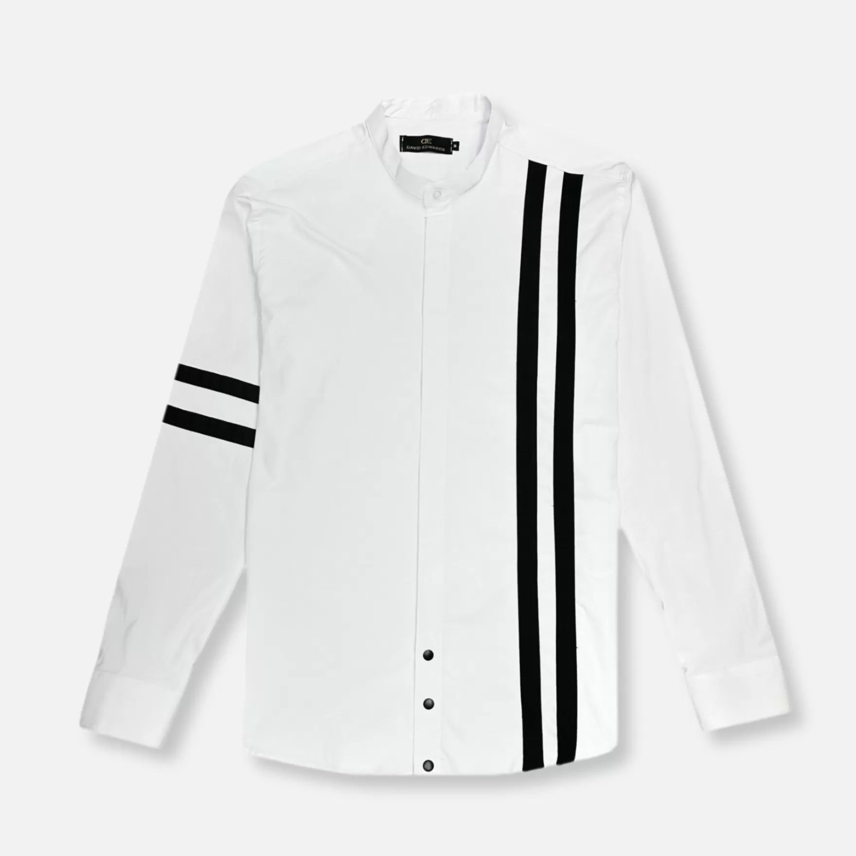 New Edition Fashion Dress Shirts-Devos Banded Collar Shirt White