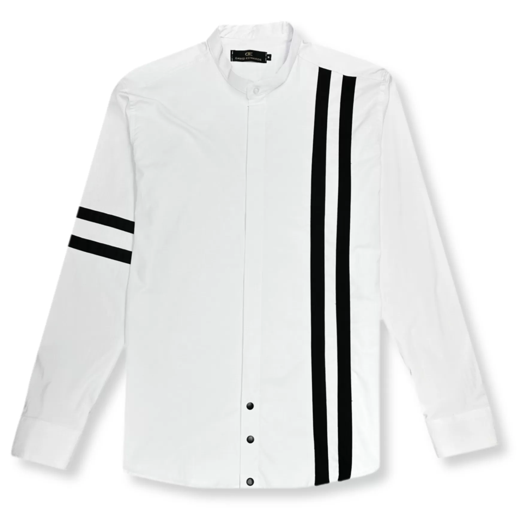 New Edition Fashion Dress Shirts-Devos Banded Collar Shirt White