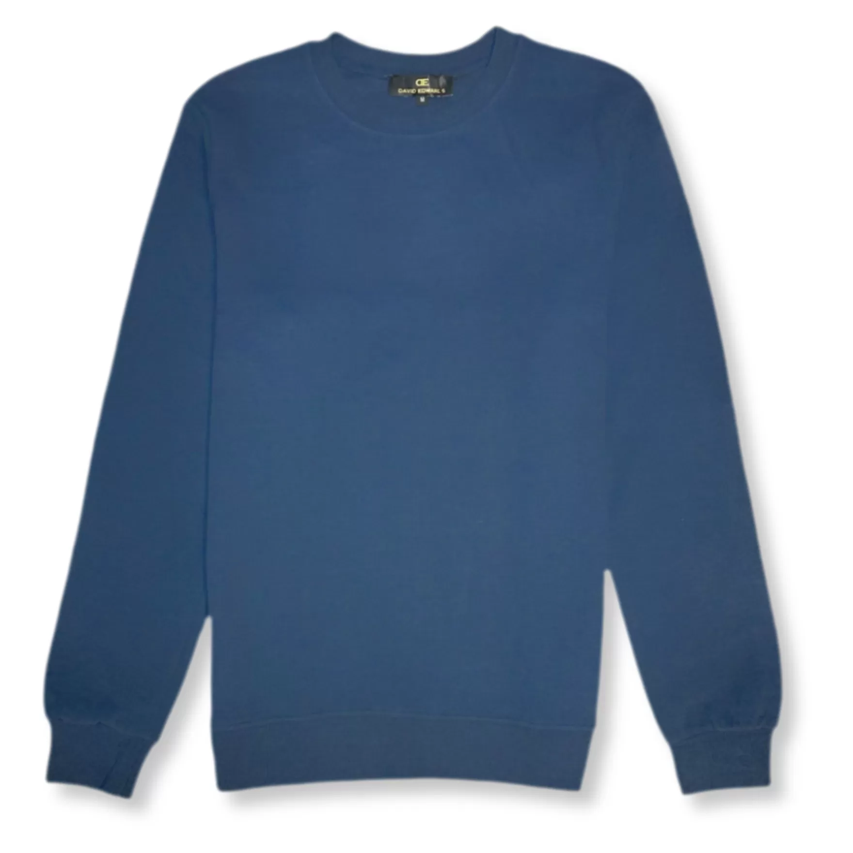 New Edition Fashion Sweaters-Diego Solid Crewneck Sweatshirt Blue