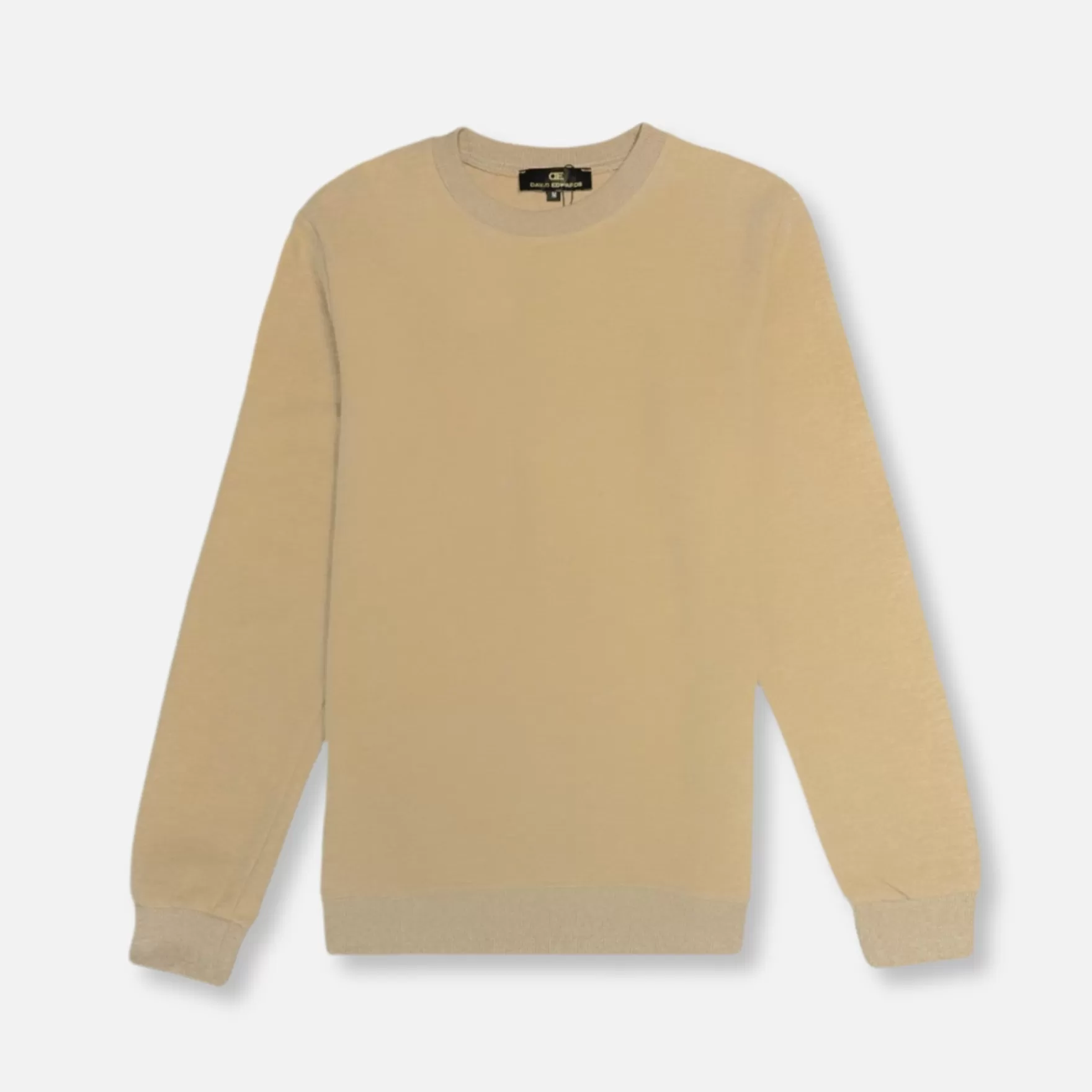 New Edition Fashion Sweaters-Diego Solid Crewneck Sweatshirt Camel