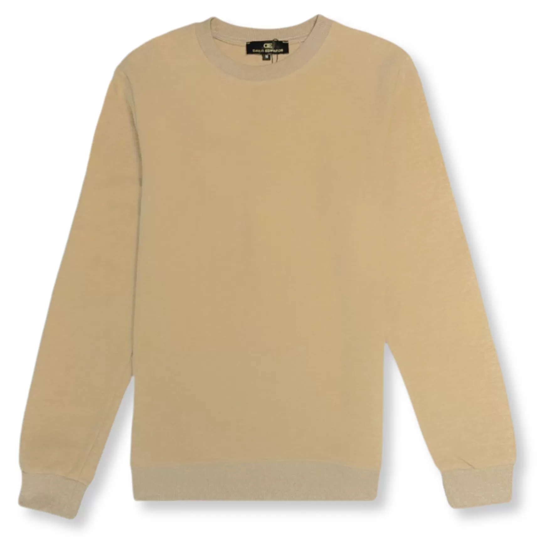 New Edition Fashion Sweaters-Diego Solid Crewneck Sweatshirt Camel