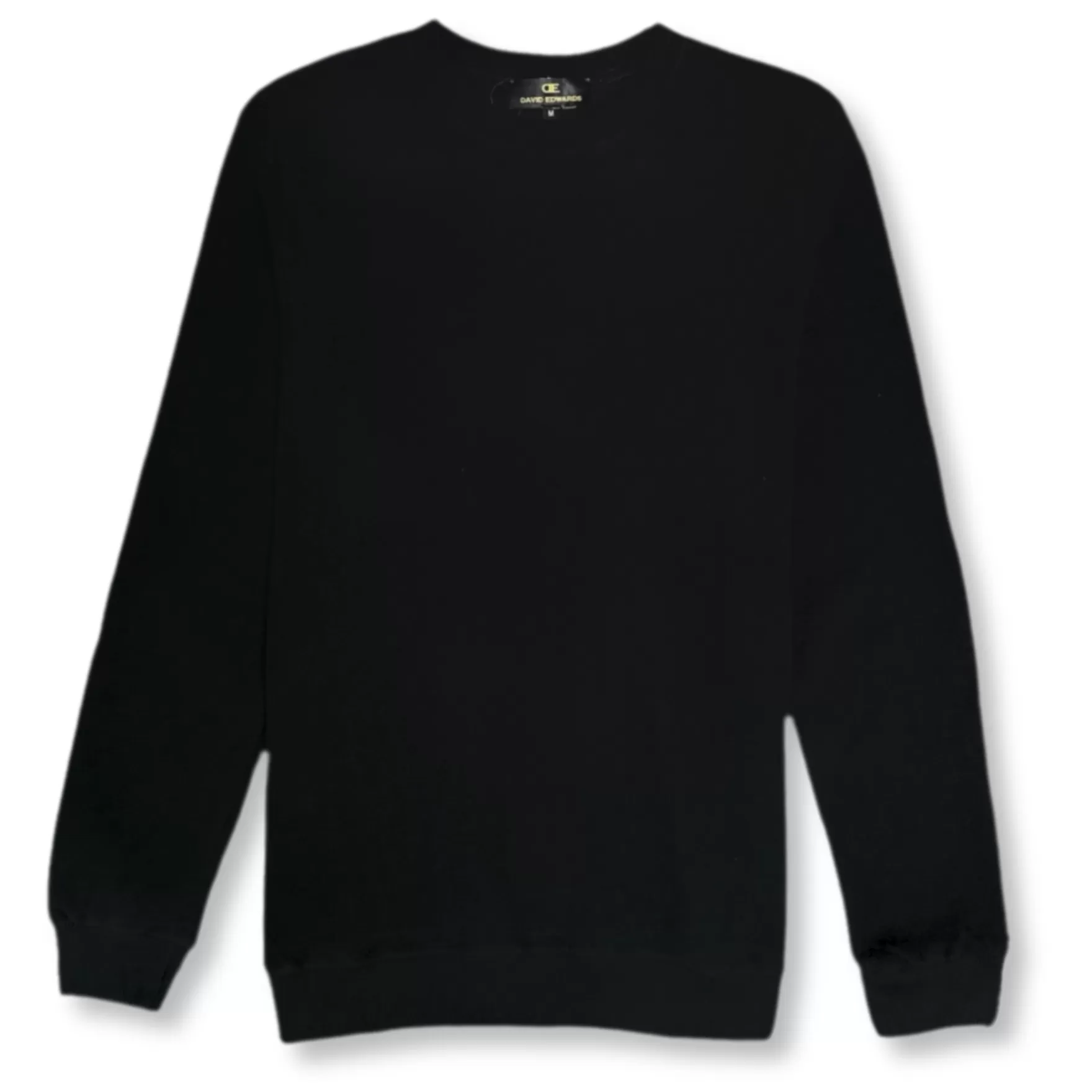 New Edition Fashion Sweaters-Diego Solid Crewneck Sweatshirt Black