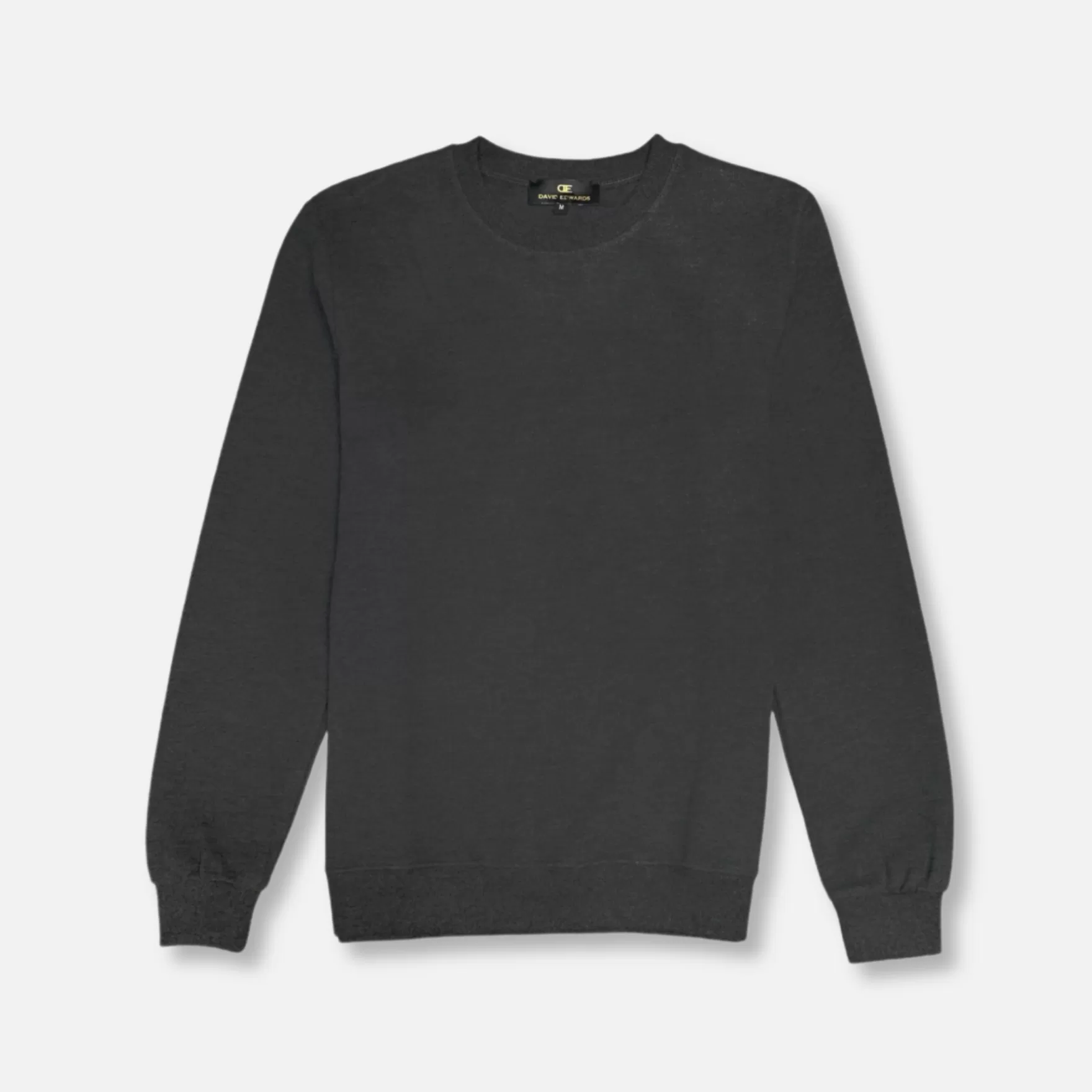 New Edition Fashion Sweaters-Diego Solid Crewneck Sweatshirt Charcoal