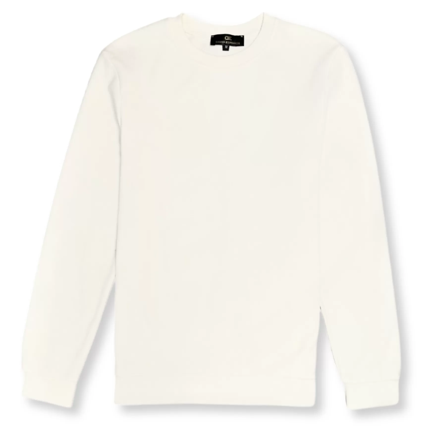 New Edition Fashion Sweaters-Diego Solid Crewneck Sweatshirt Ecru