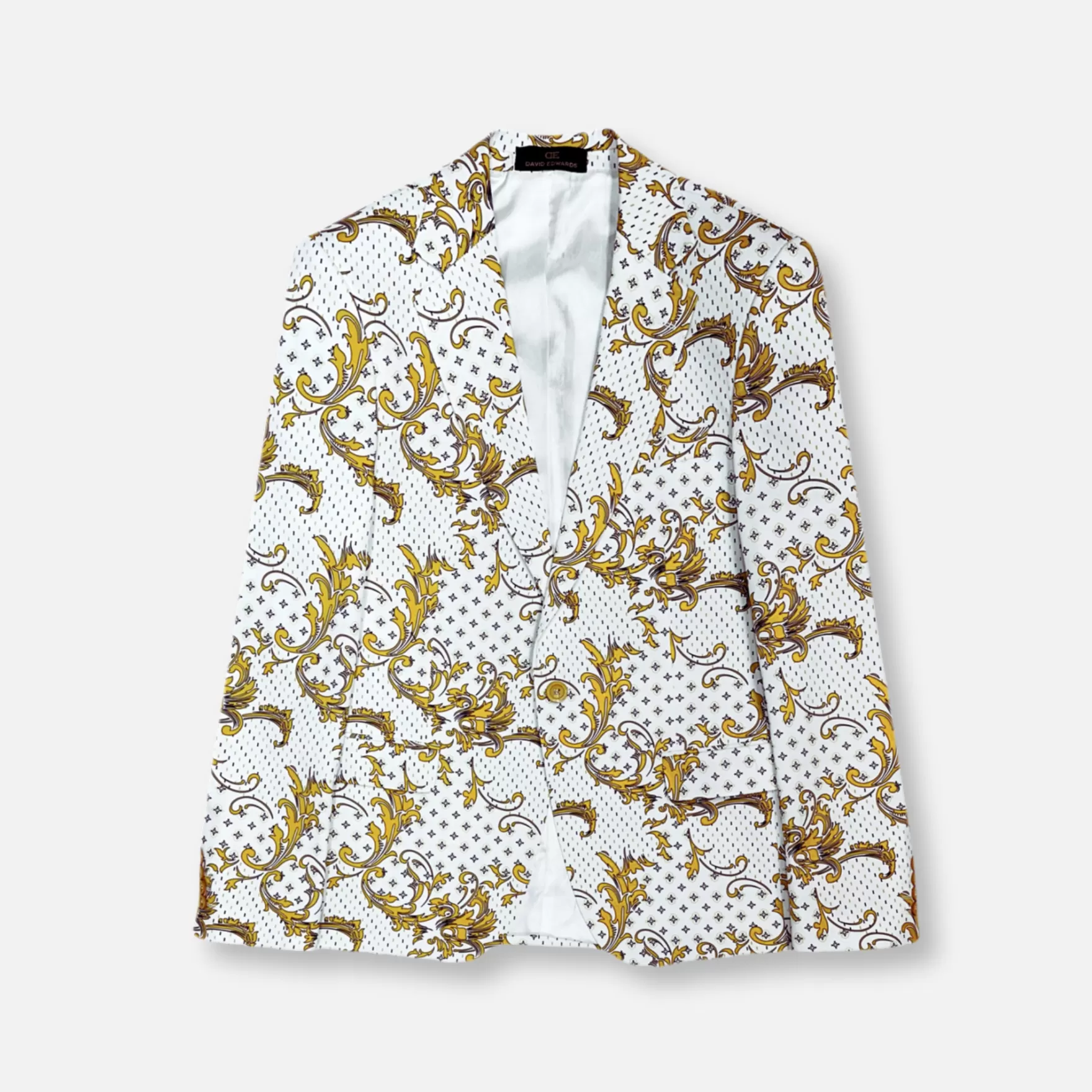 New Edition Fashion Blazers & Sportcoats-Diglio Baroque Blazer White