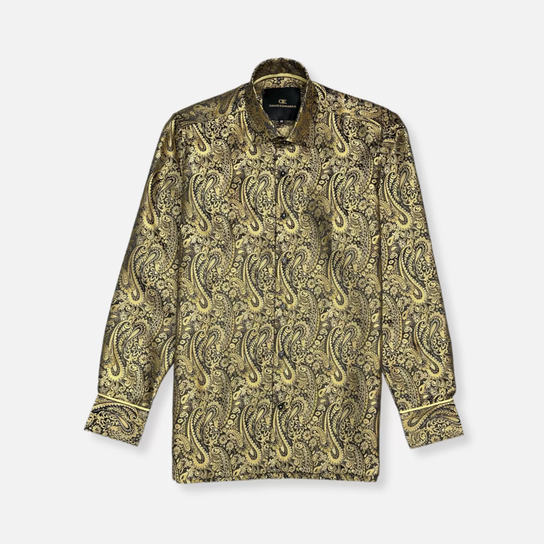 New Edition Fashion Button Downs-Dimona Long Sleeve Button Down Shirt Gold