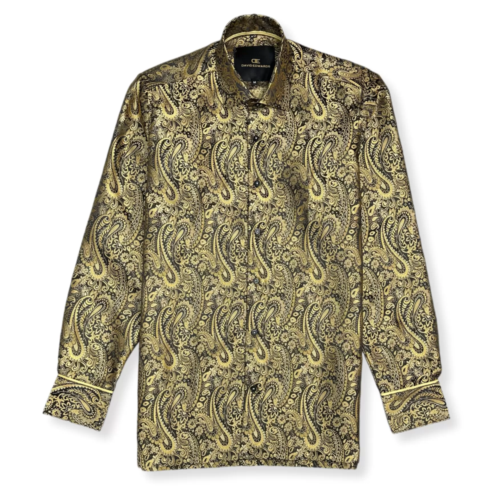 New Edition Fashion Button Downs-Dimona Long Sleeve Button Down Shirt Gold