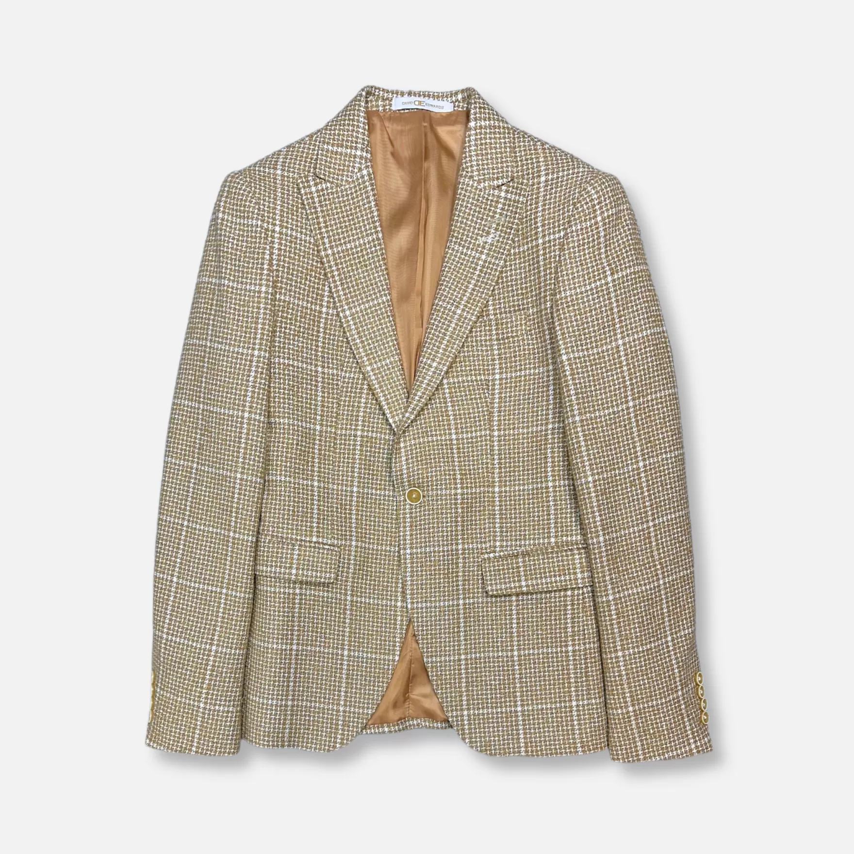 New Edition Fashion Blazers & Sportcoats-Dirks Houndstooth Sport Jacket Beige