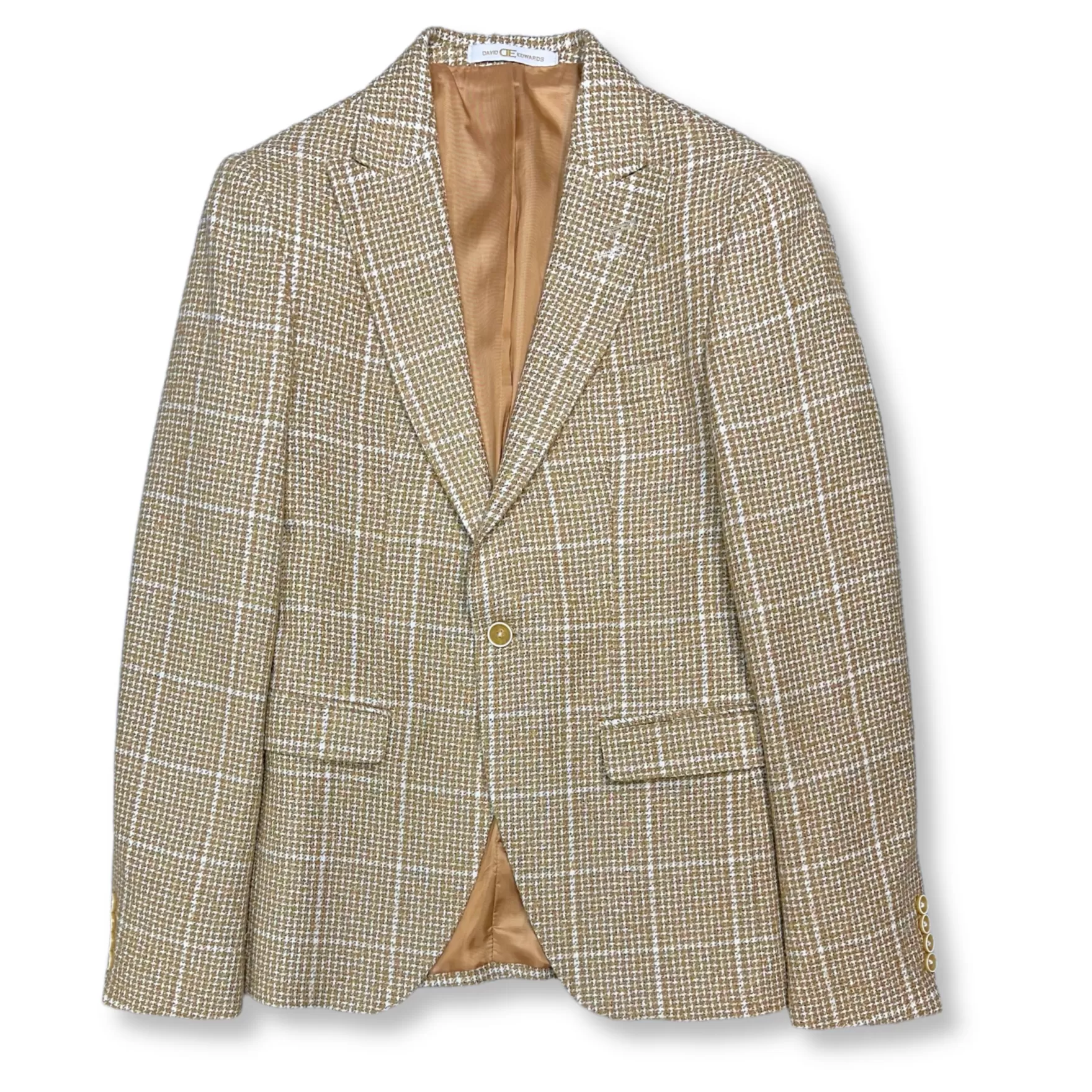 New Edition Fashion Blazers & Sportcoats-Dirks Houndstooth Sport Jacket Beige