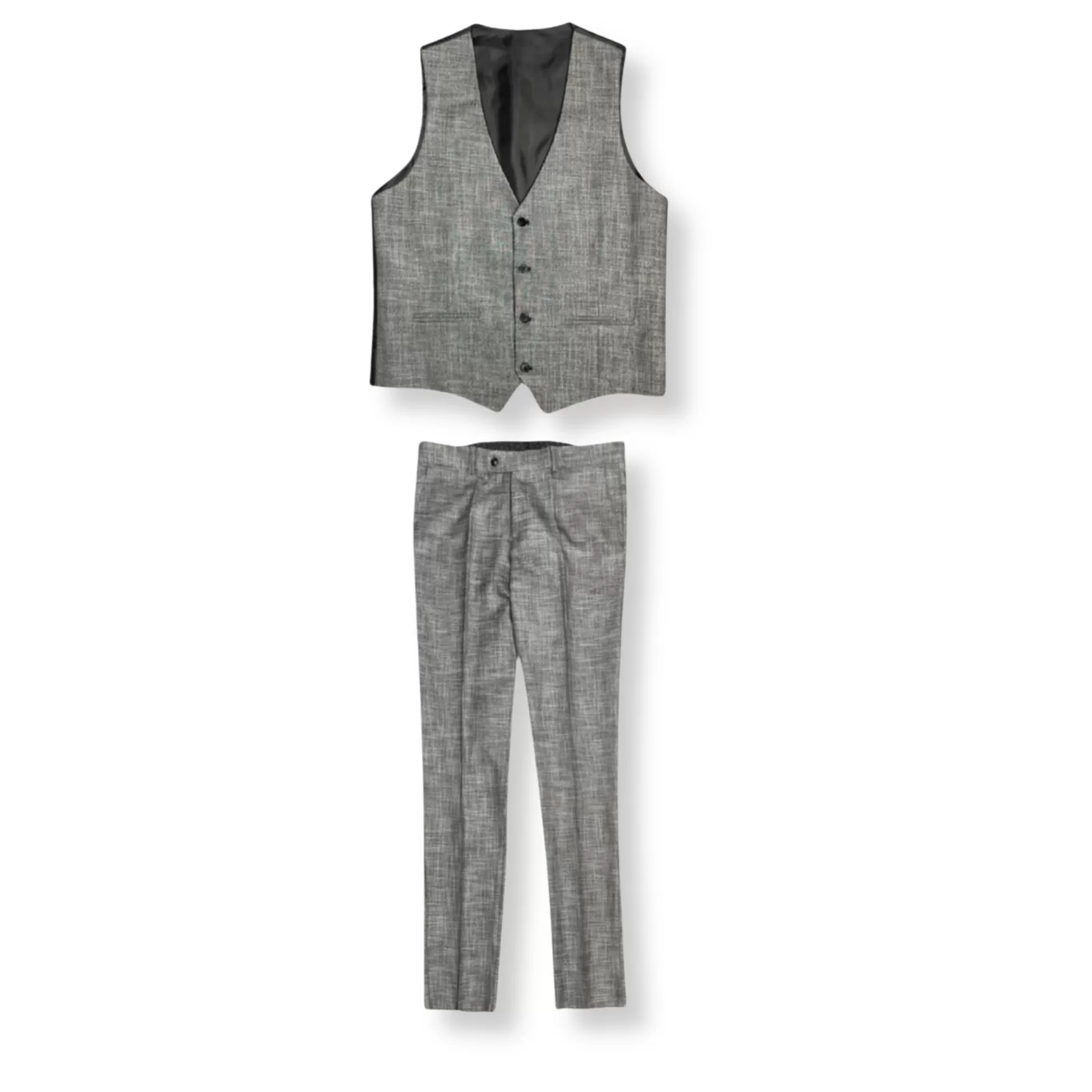 New Edition Fashion Suits-Dobson Vested Suit Grey