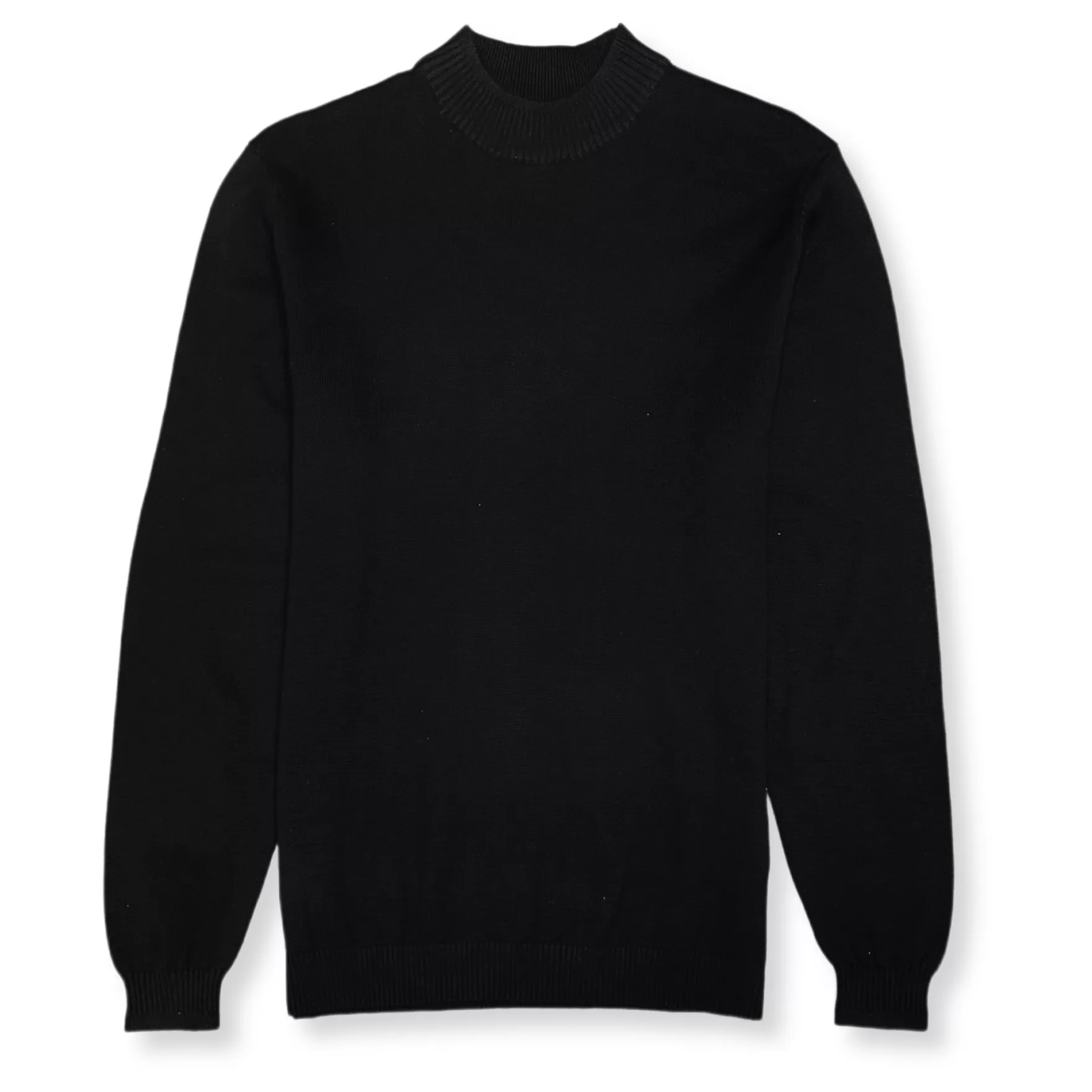 New Edition Fashion Sweaters-Donald Mock Neck Sweater Black