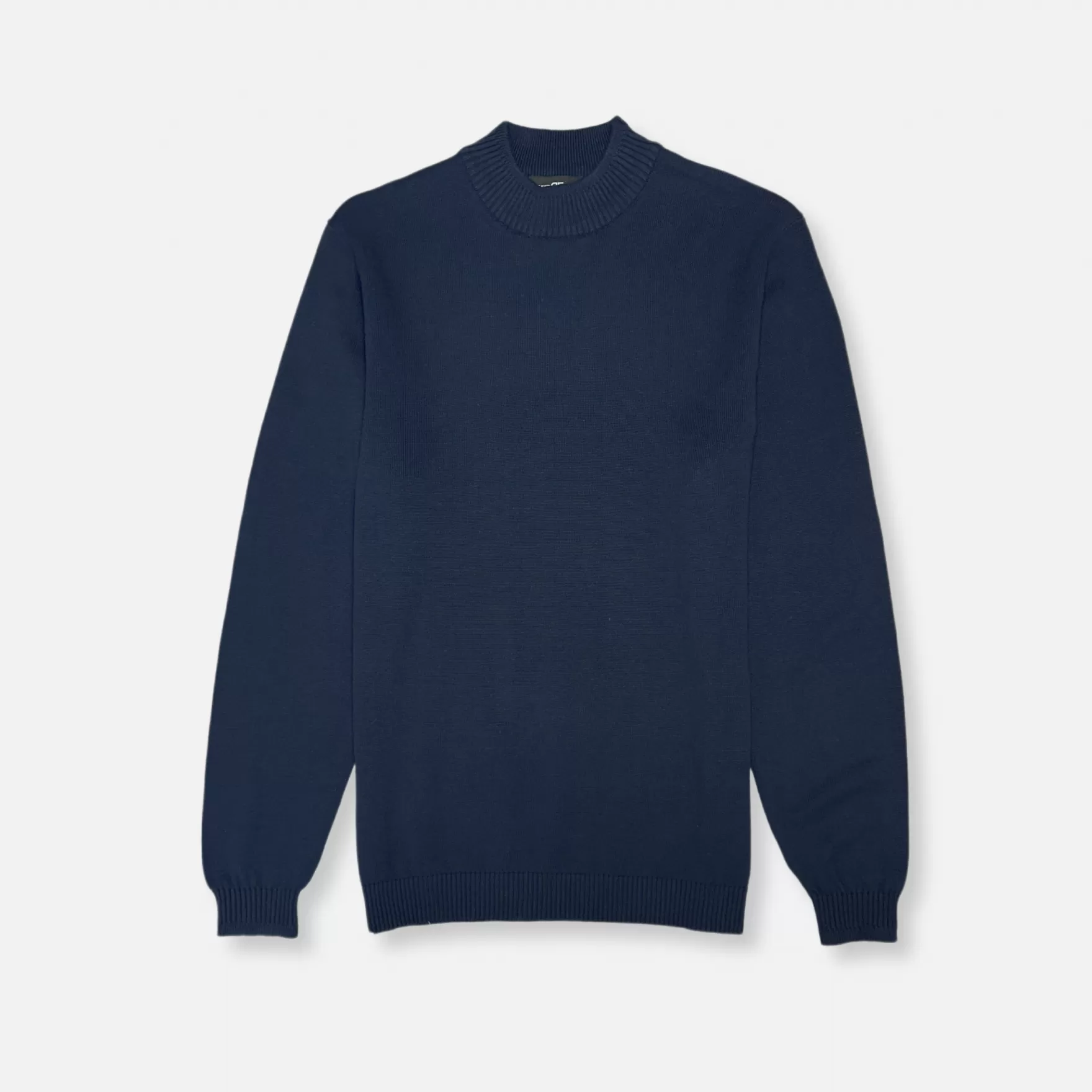 New Edition Fashion Sweaters-Donald Mock Neck Sweater Navy