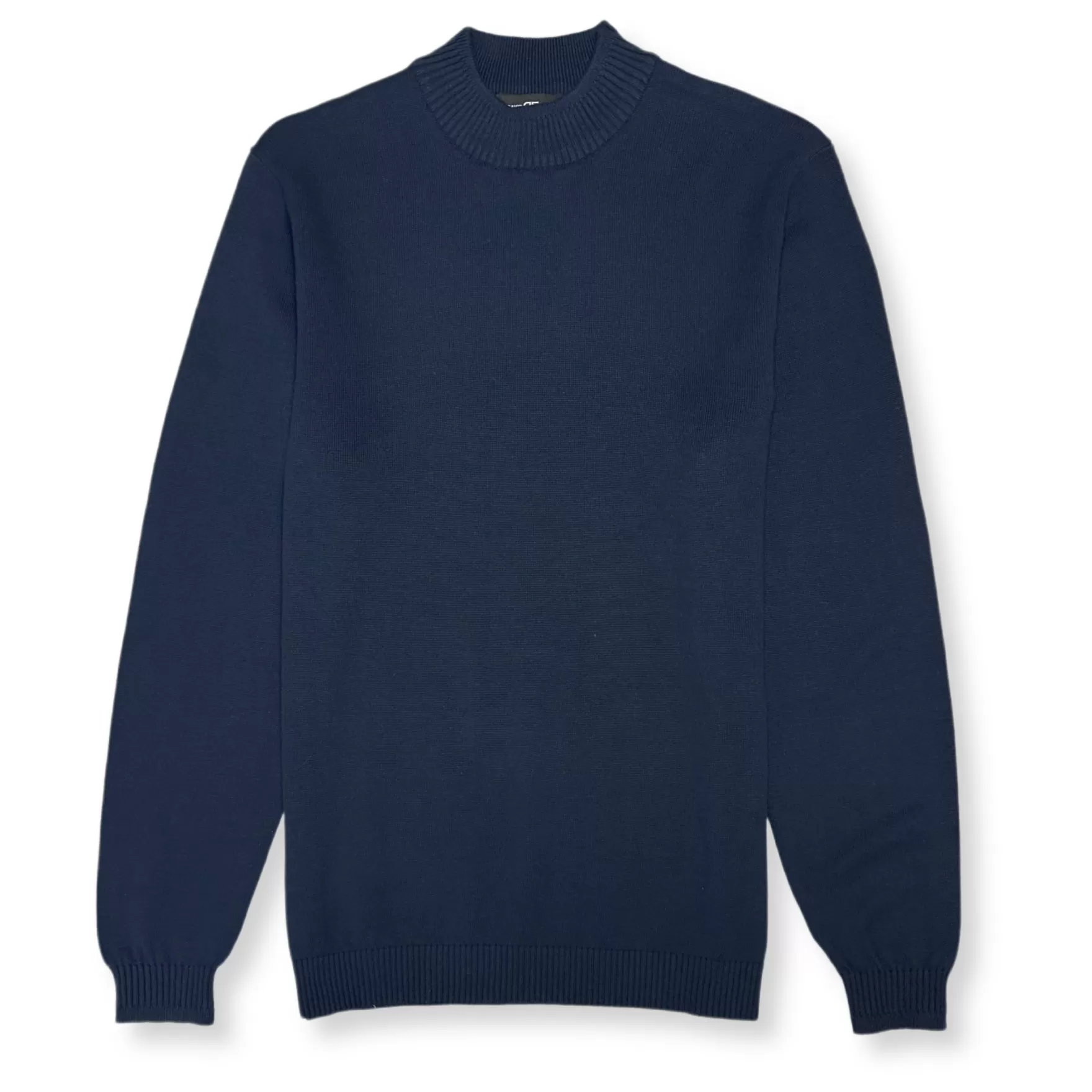 New Edition Fashion Sweaters-Donald Mock Neck Sweater Navy