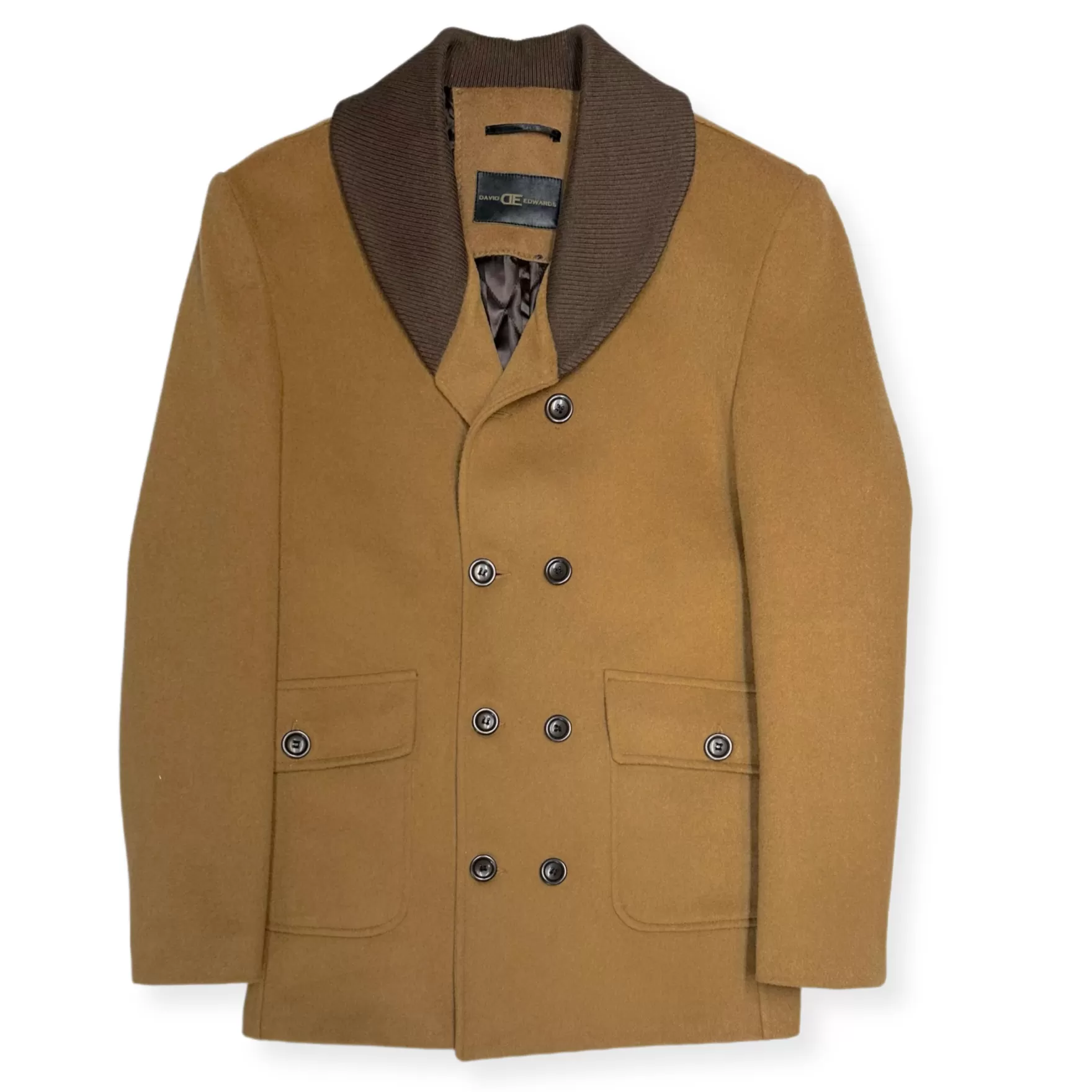 New Edition Fashion Coats & Outerwear-Donato Insulated Shawl Coat Camel