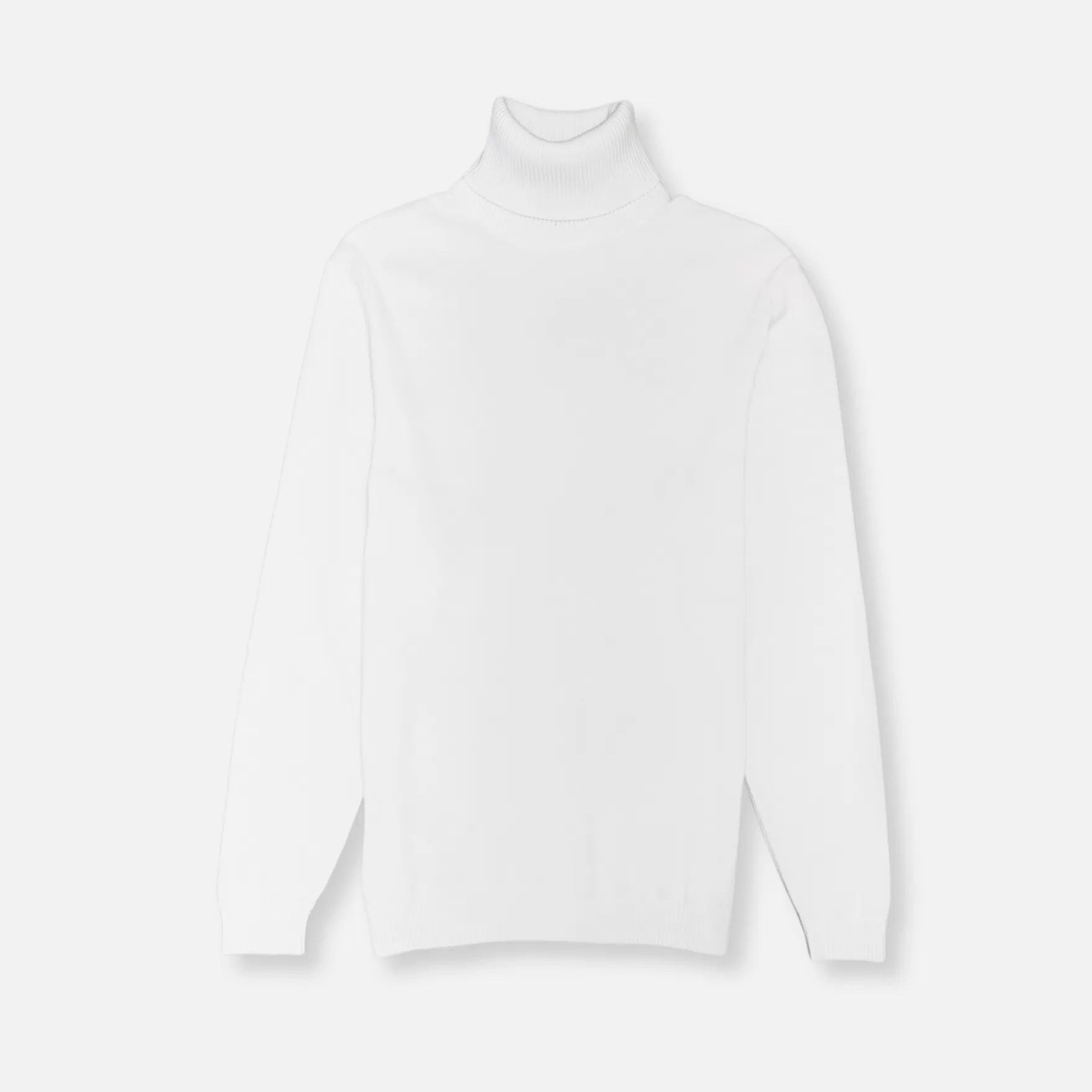 New Edition Fashion Sweaters-Donnie Turtleneck Sweater White