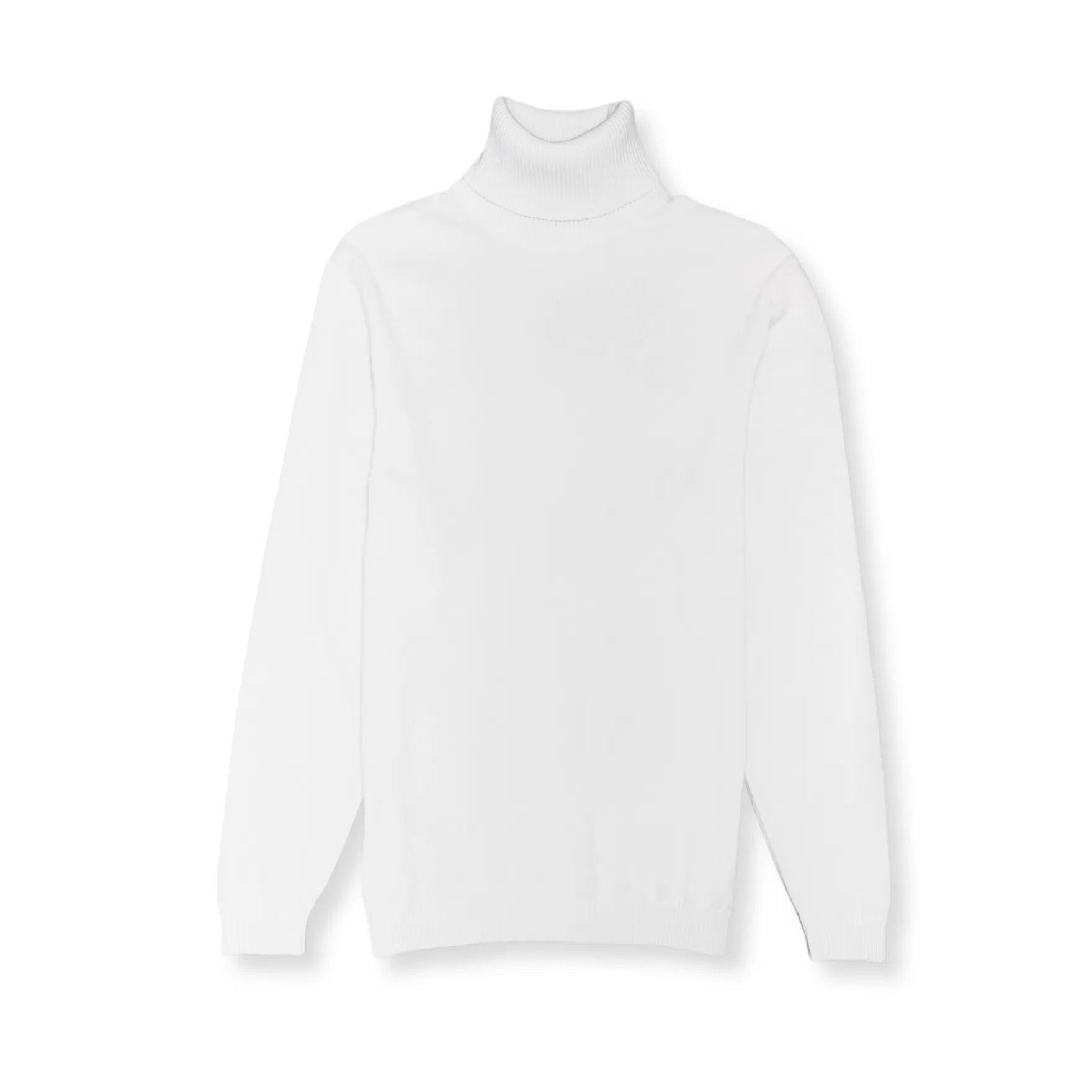 New Edition Fashion Sweaters-Donnie Turtleneck Sweater White