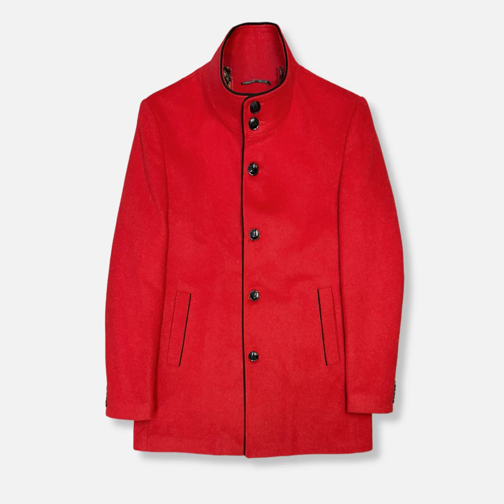 New Edition Fashion Coats & Outerwear-Dorado Wool Blend Car Coat Red