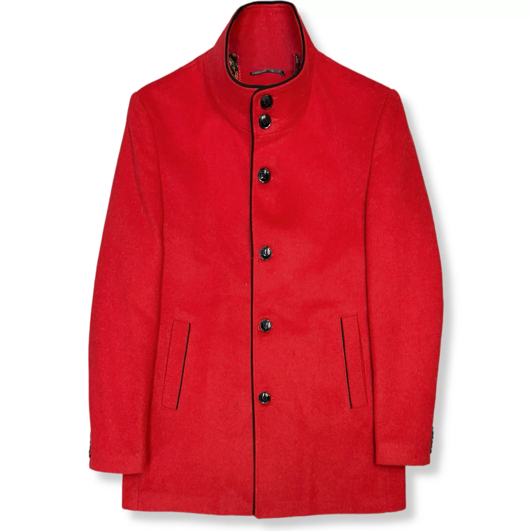 New Edition Fashion Coats & Outerwear-Dorado Wool Blend Car Coat Red