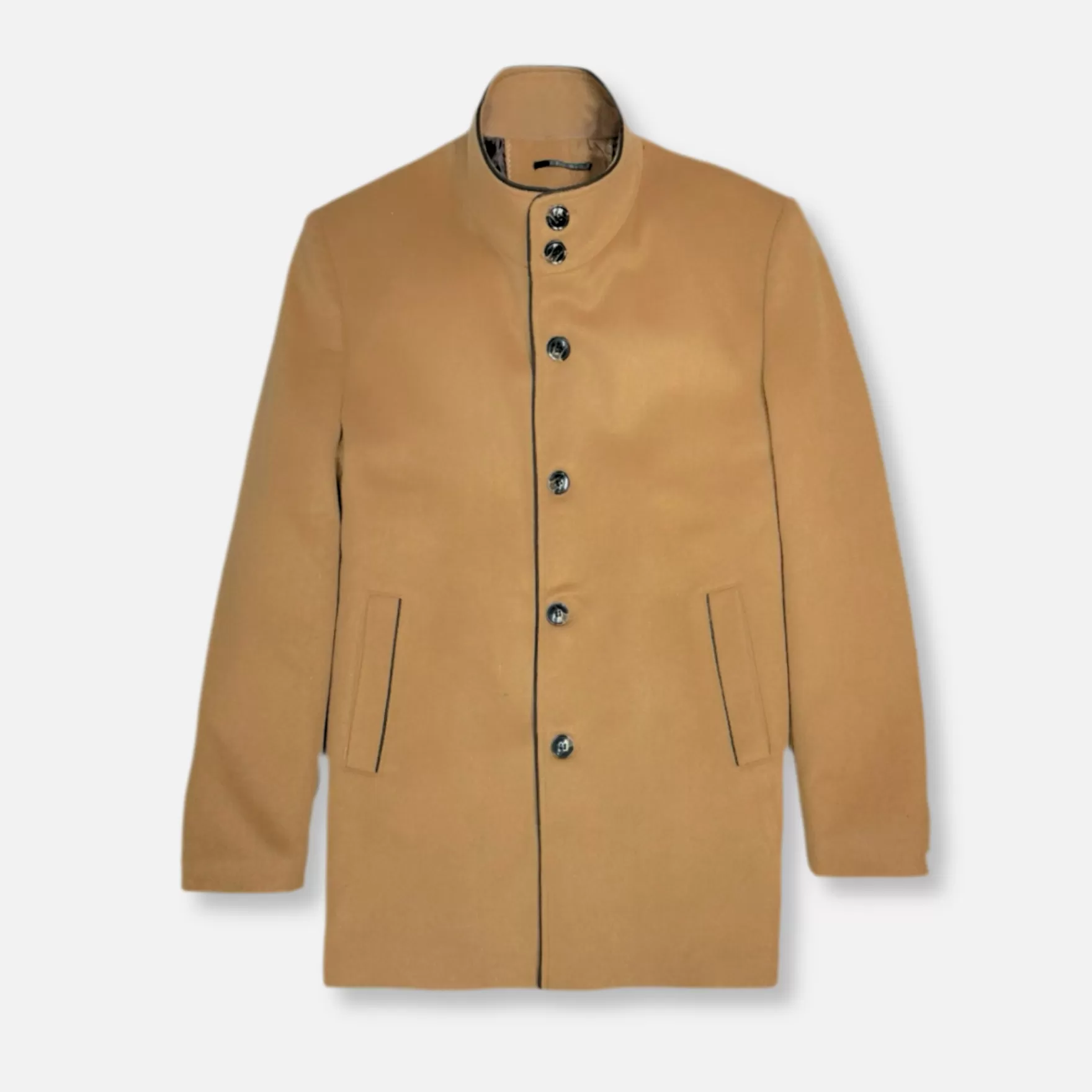 New Edition Fashion Coats & Outerwear-Dorado Wool Blend Car Coat Camel