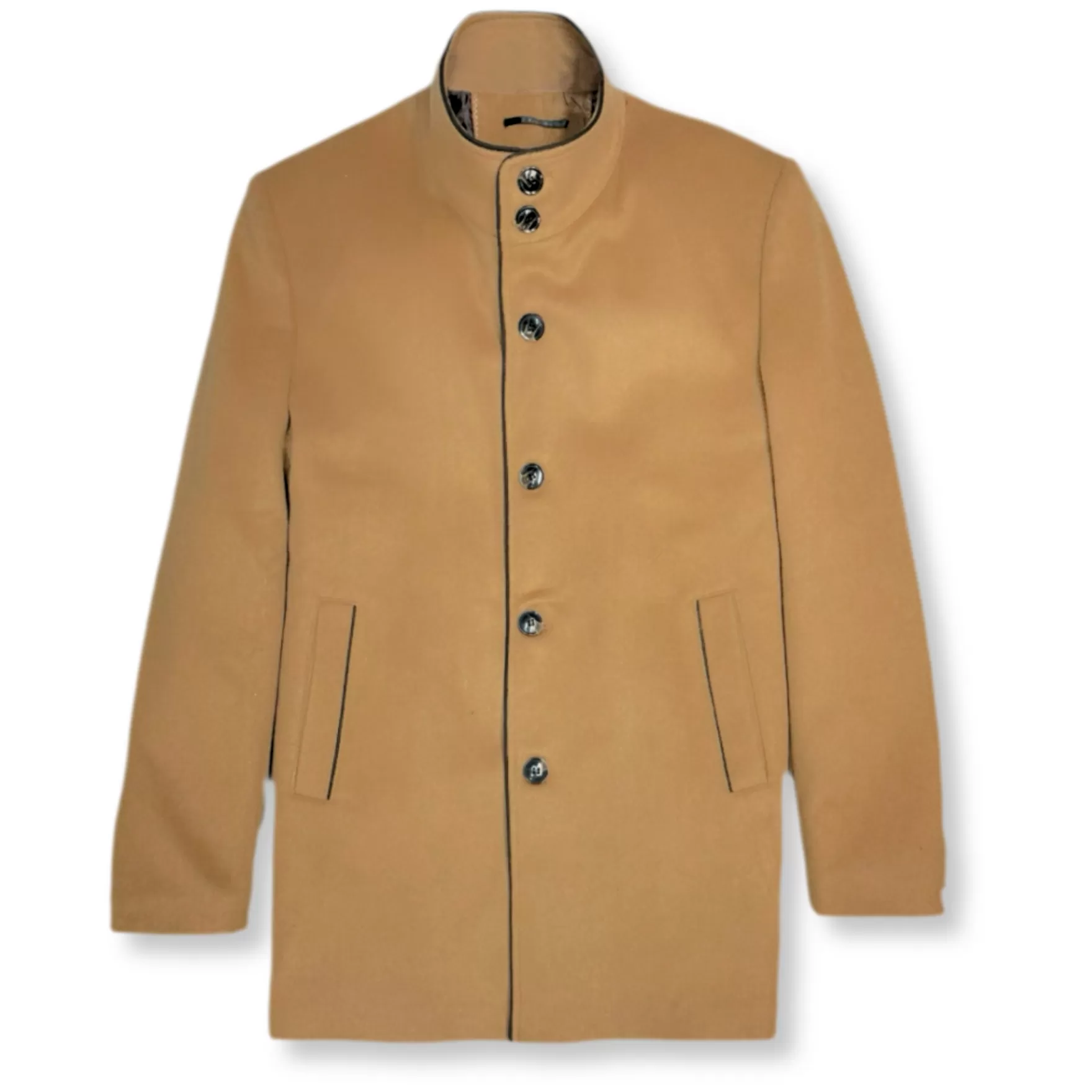 New Edition Fashion Coats & Outerwear-Dorado Wool Blend Car Coat Camel