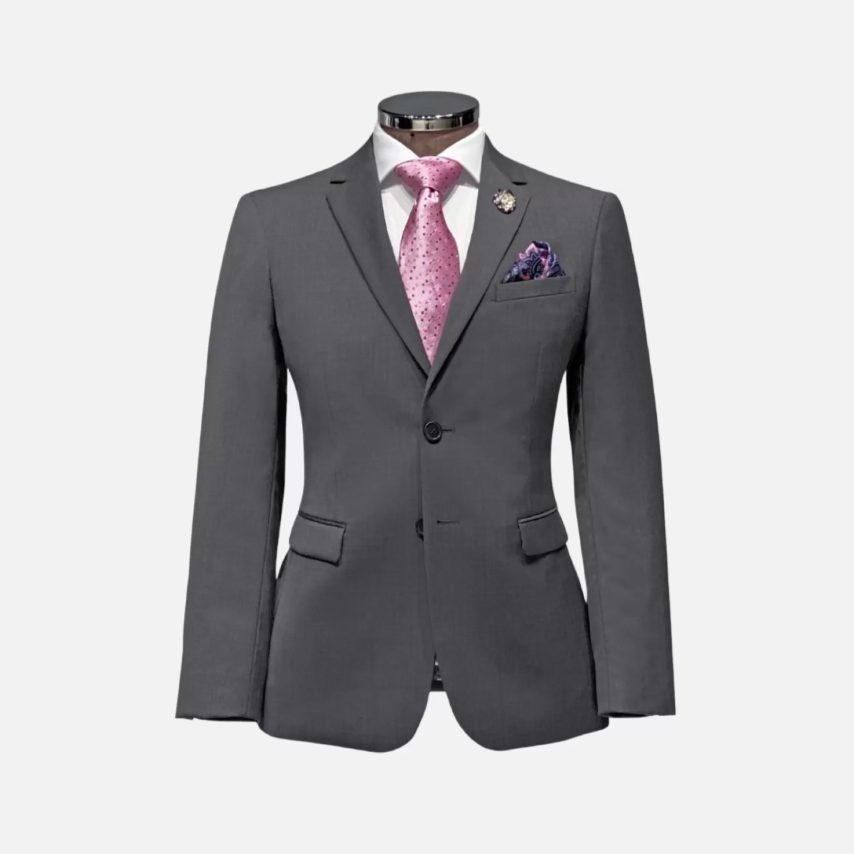 New Edition Fashion Suits-Doug Stretch Suit Grey