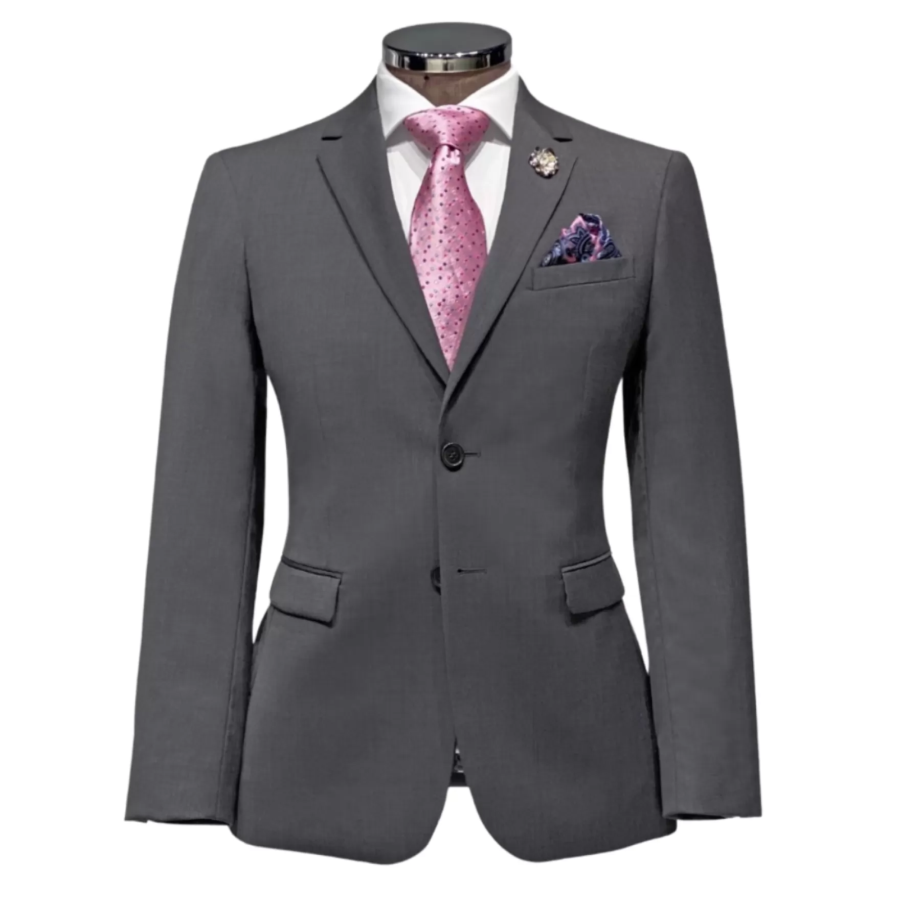 New Edition Fashion Suits-Doug Stretch Suit Grey