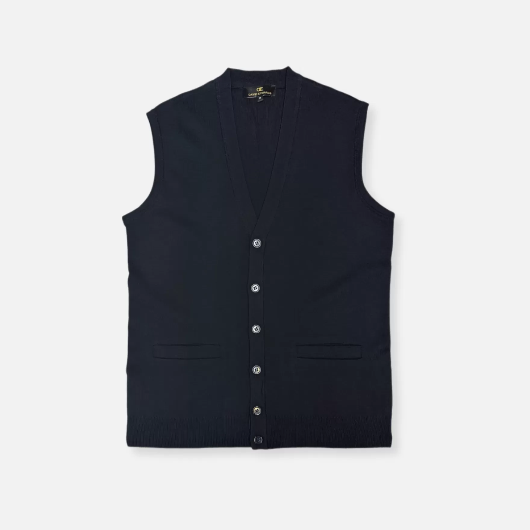 New Edition Fashion Vests-Dowlin Solid Knitted Sweater Vest Navy