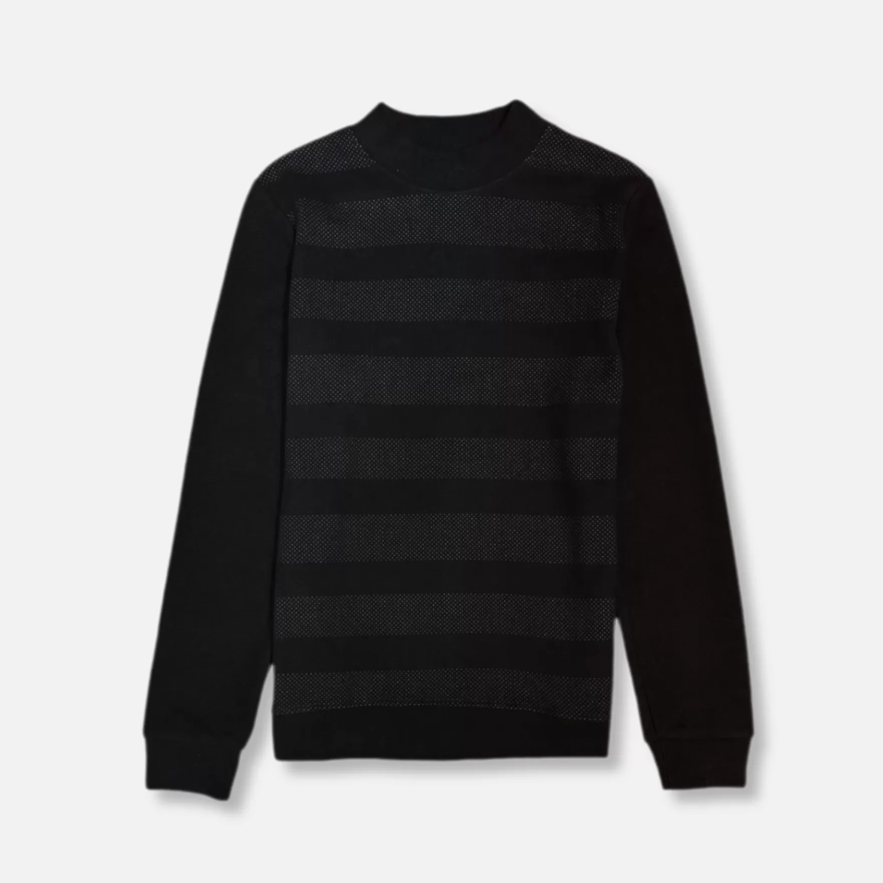 New Edition Fashion Sweaters-Dozier Dotted Mockneck Sweater Black