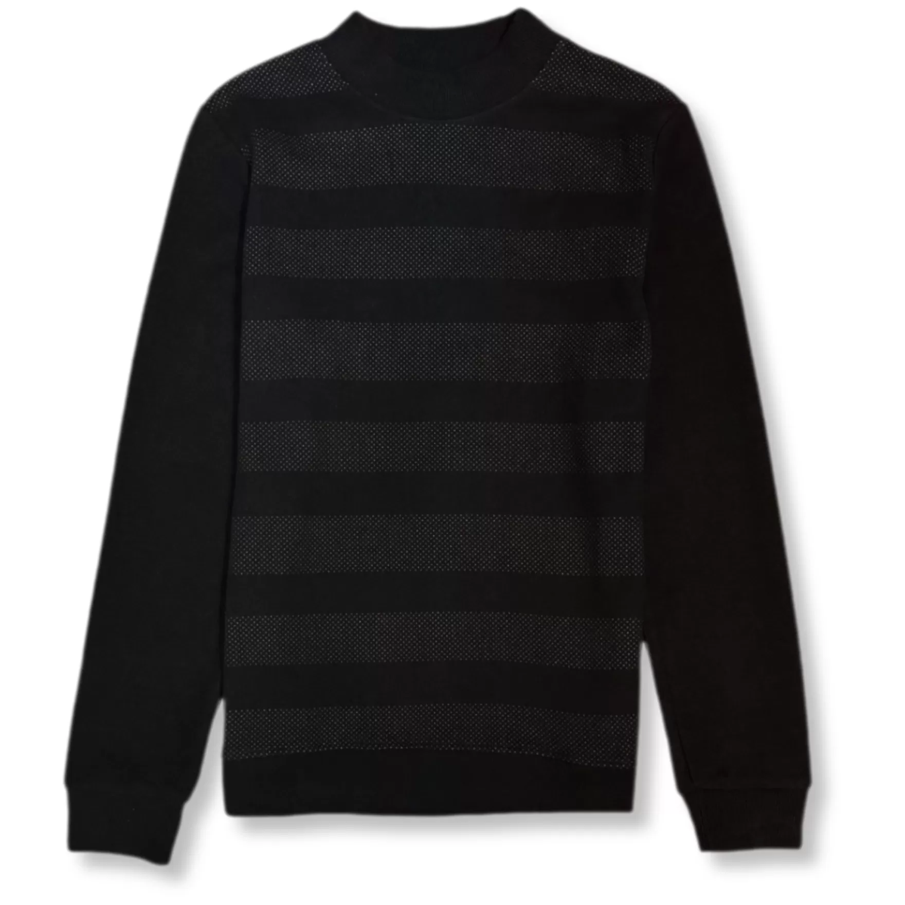 New Edition Fashion Sweaters-Dozier Dotted Mockneck Sweater Black