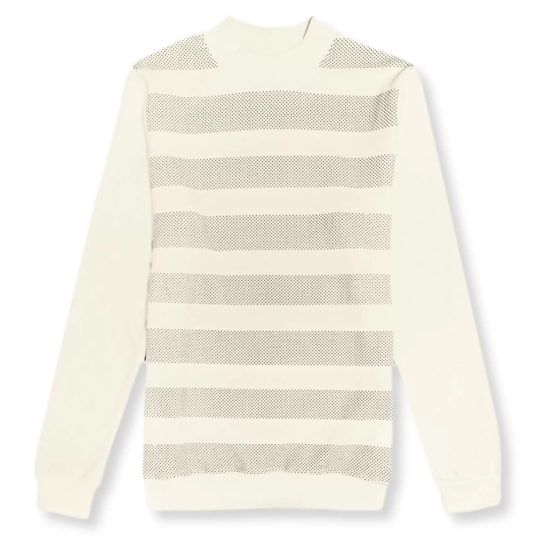 New Edition Fashion Sweaters-Dozier Dotted Mockneck Sweater Ecru