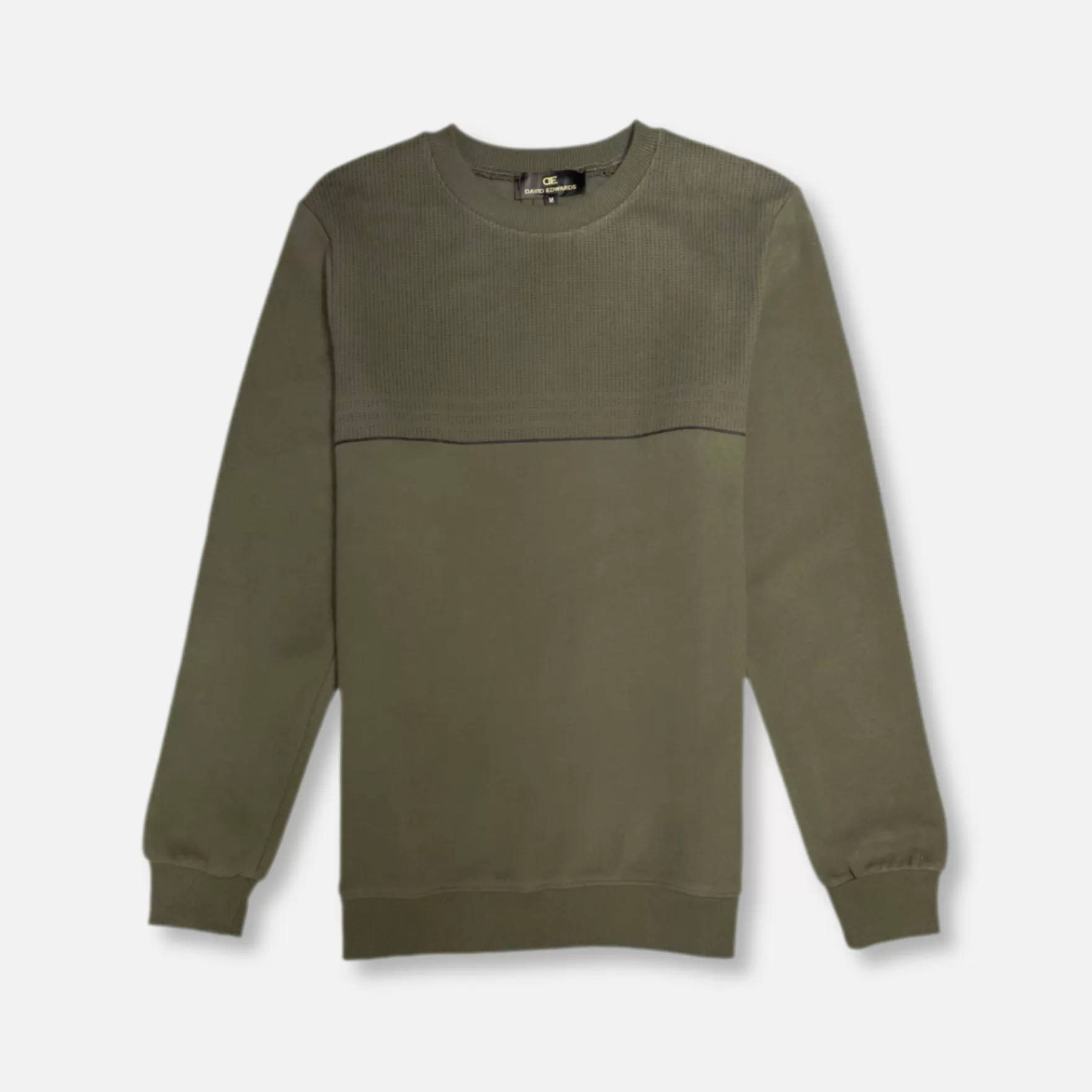 New Edition Fashion Sweaters-Drapkin Dotted Crewneck Sweatshirt Olive