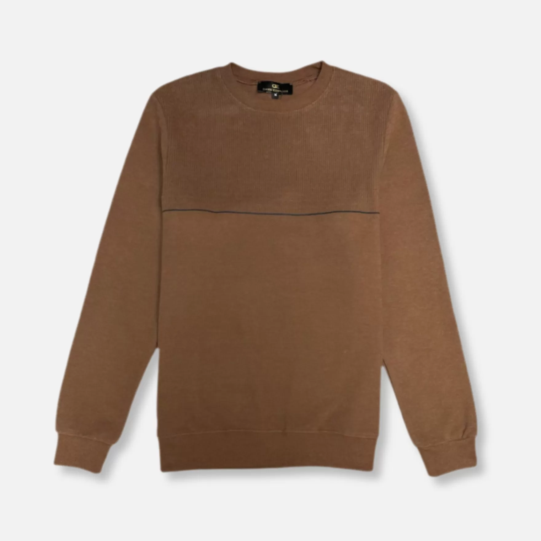 New Edition Fashion Sweaters-Drapkin Dotted Crewneck Sweatshirt Brown