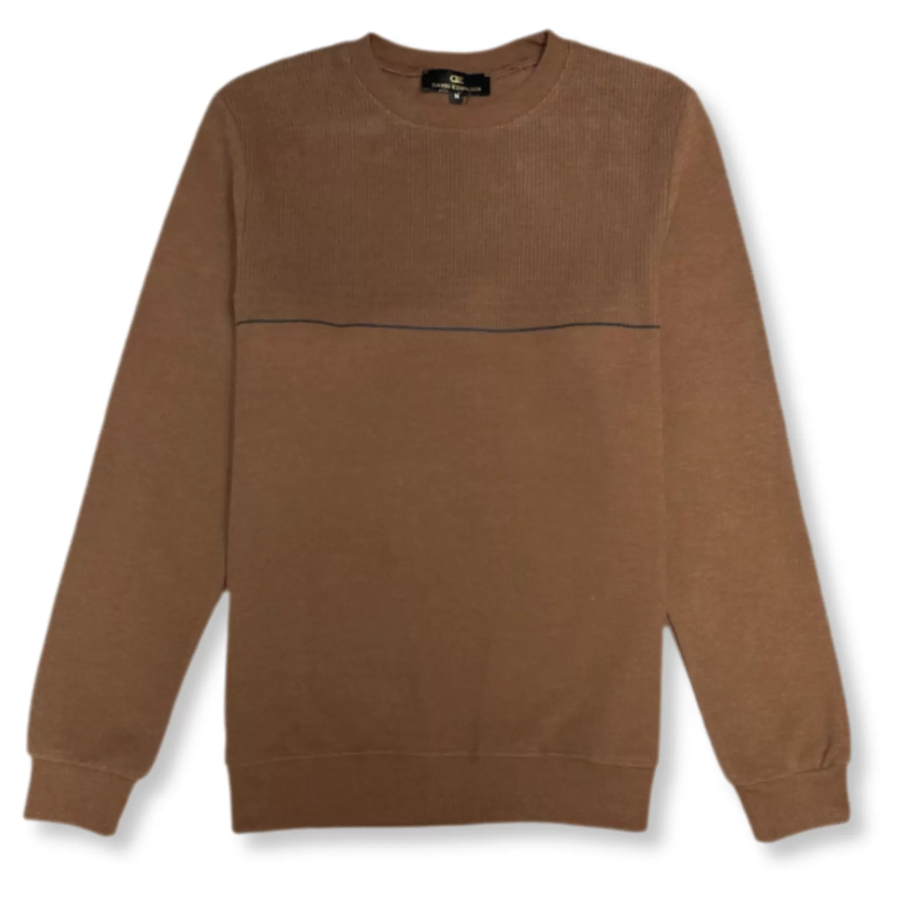 New Edition Fashion Sweaters-Drapkin Dotted Crewneck Sweatshirt Brown