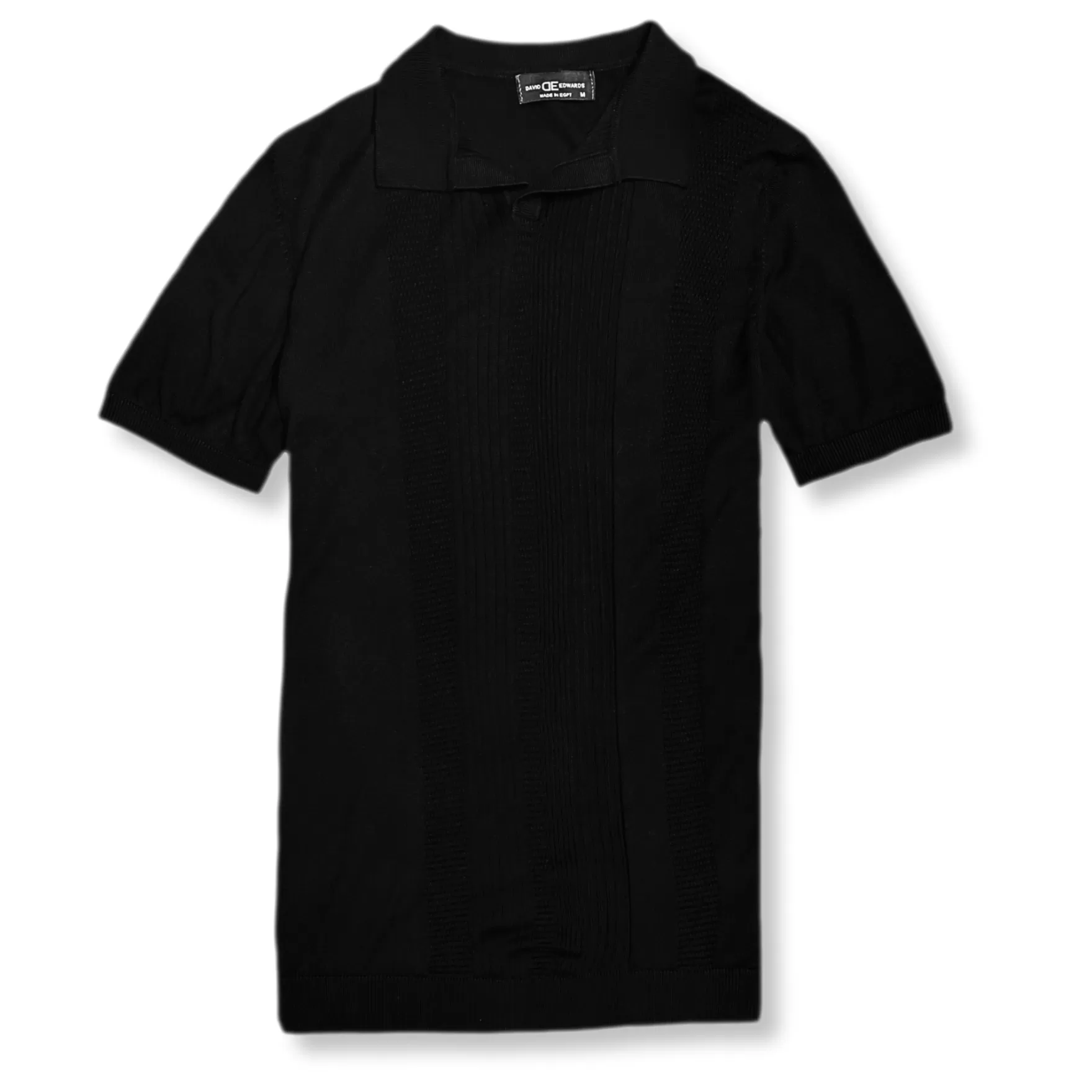 New Edition Fashion Polos-Drexler Knitted Polo Shirt Black