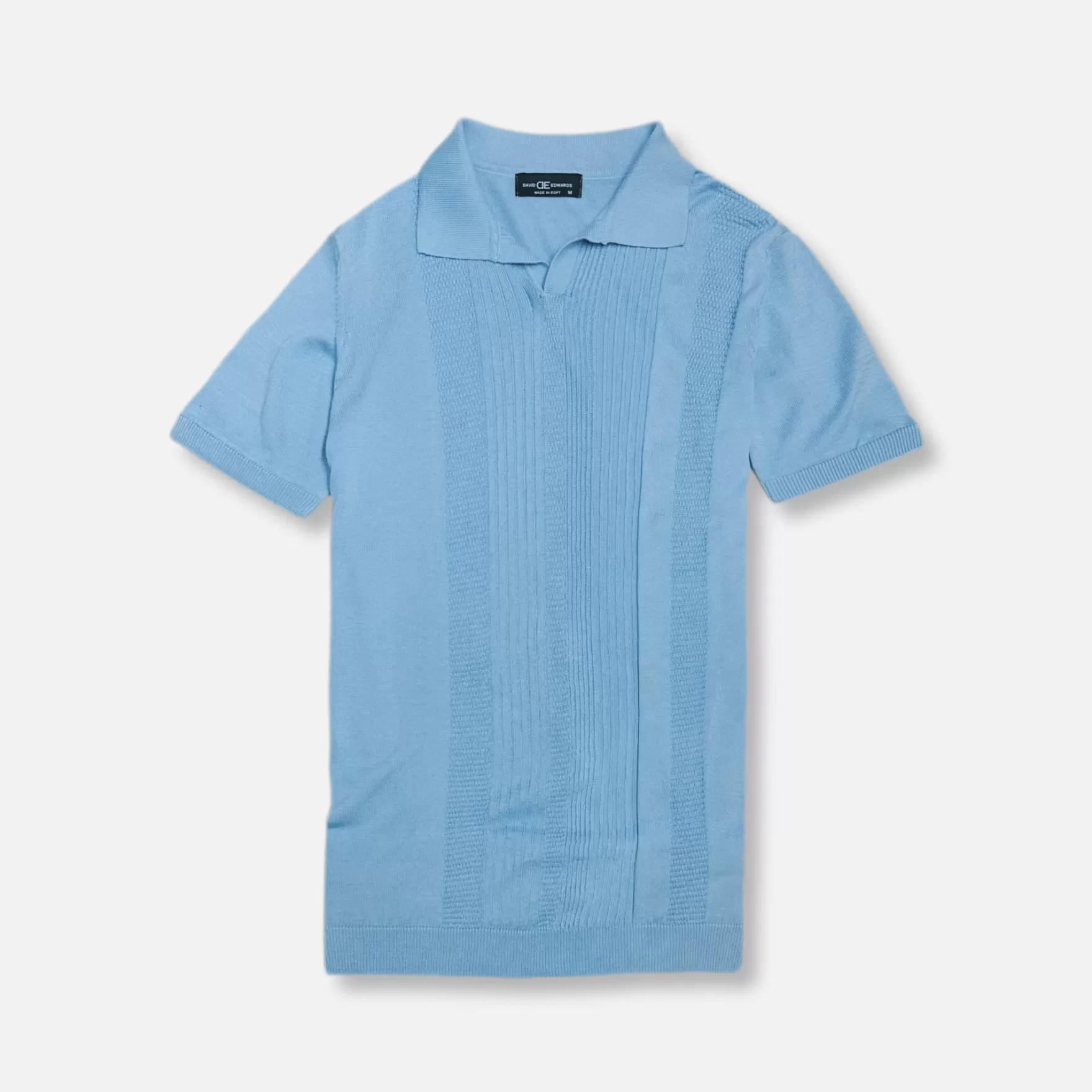 Needle & Thread Polos-Drexler Knitted Polo Shirt Light Blue