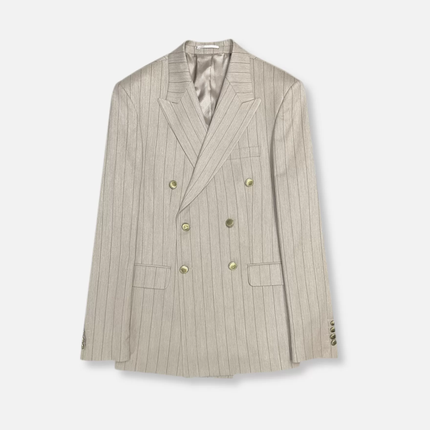 New Edition Fashion Suits-Du2019Achille Double Breasted Suit Tan