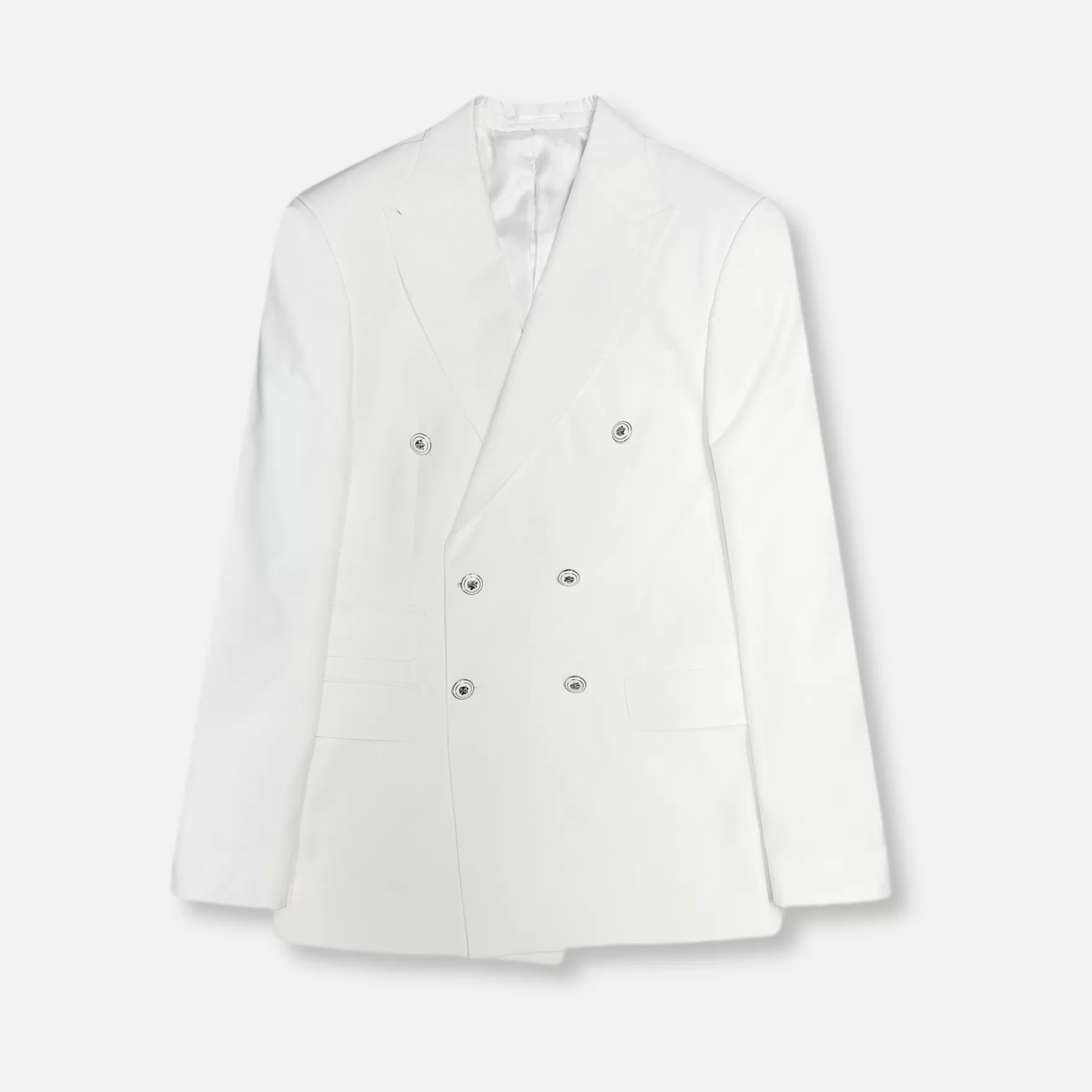 New Edition Fashion Suits-Du2019Agosta Double Breasted Suit White