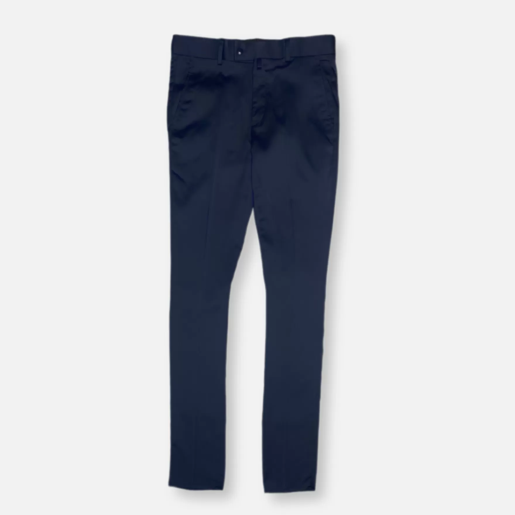 New Edition Fashion Pants-Du2019Amante Slim Fit Satin Pants Navy