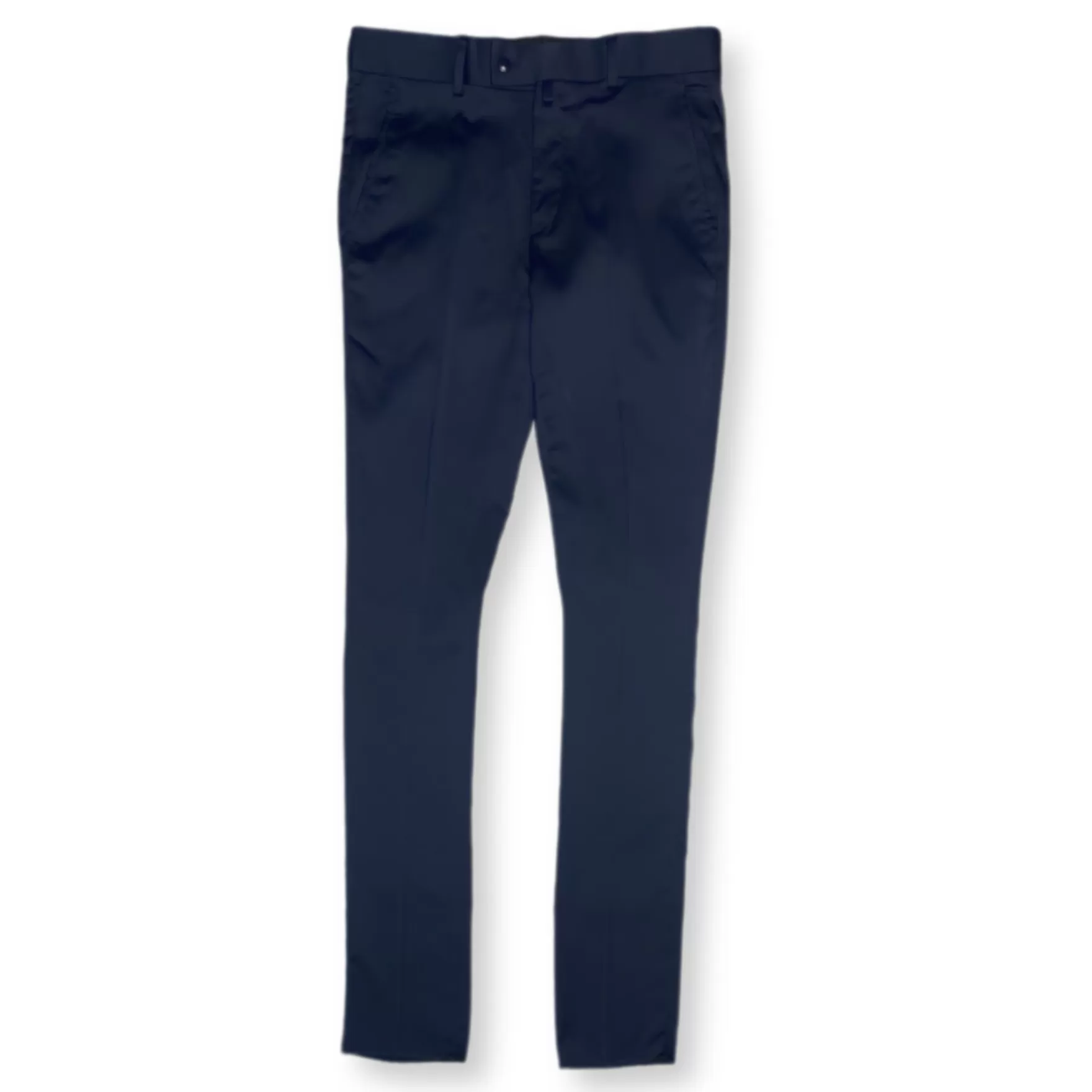 New Edition Fashion Pants-Du2019Amante Slim Fit Satin Pants Navy