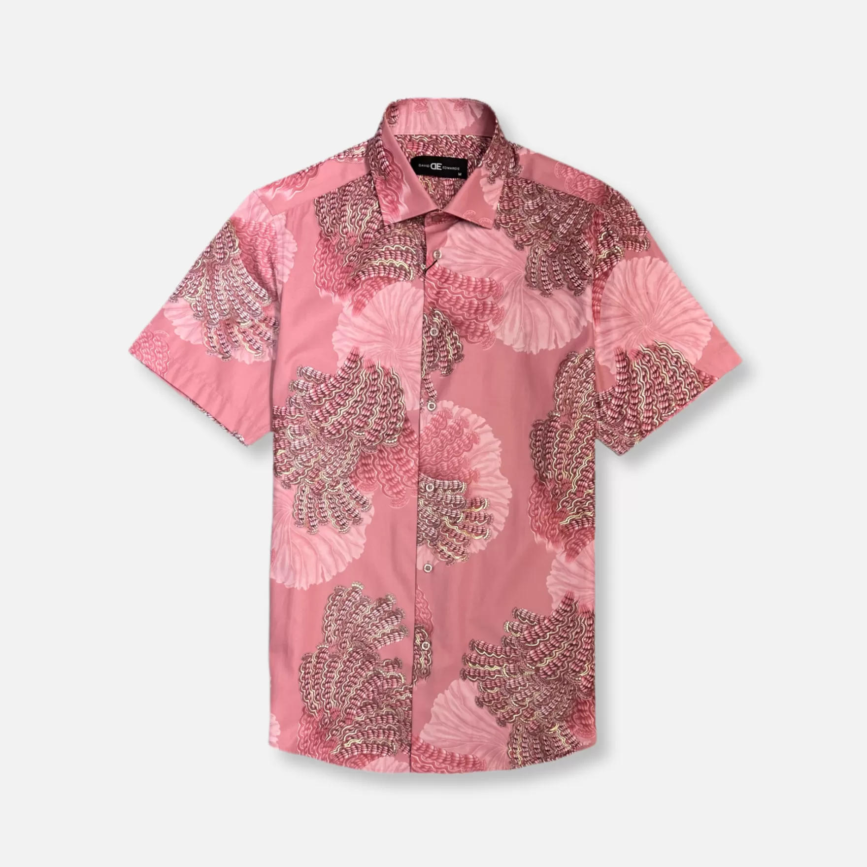 New Edition Fashion Button Downs-Dudley Short Sleeve Button Down Dusty Rose