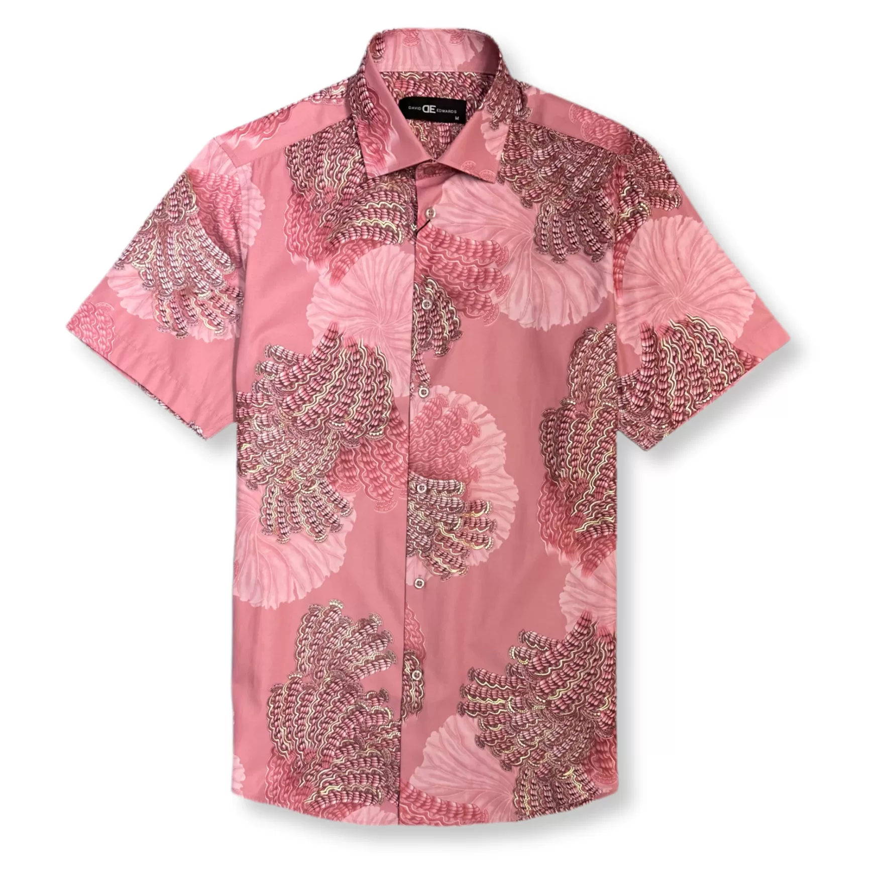 New Edition Fashion Button Downs-Dudley Short Sleeve Button Down Dusty Rose