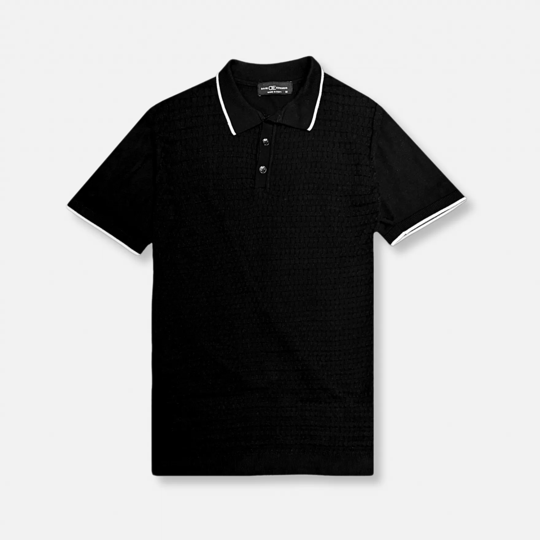 New Edition Fashion Button Downs | Polos-Duhart Knitted Polo Shirt Black